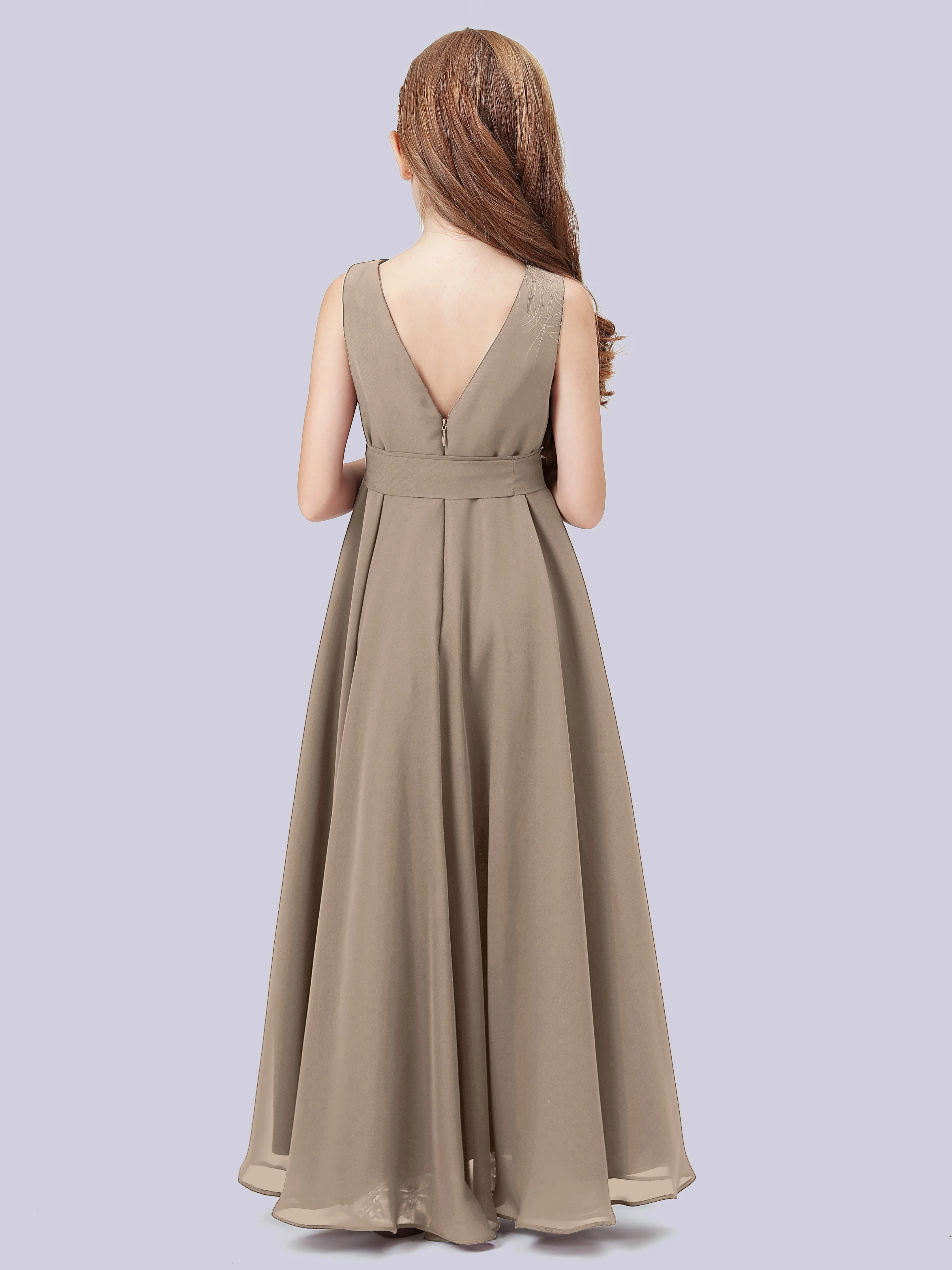 Cowl Junior Bridesmaid Dress with Cascade