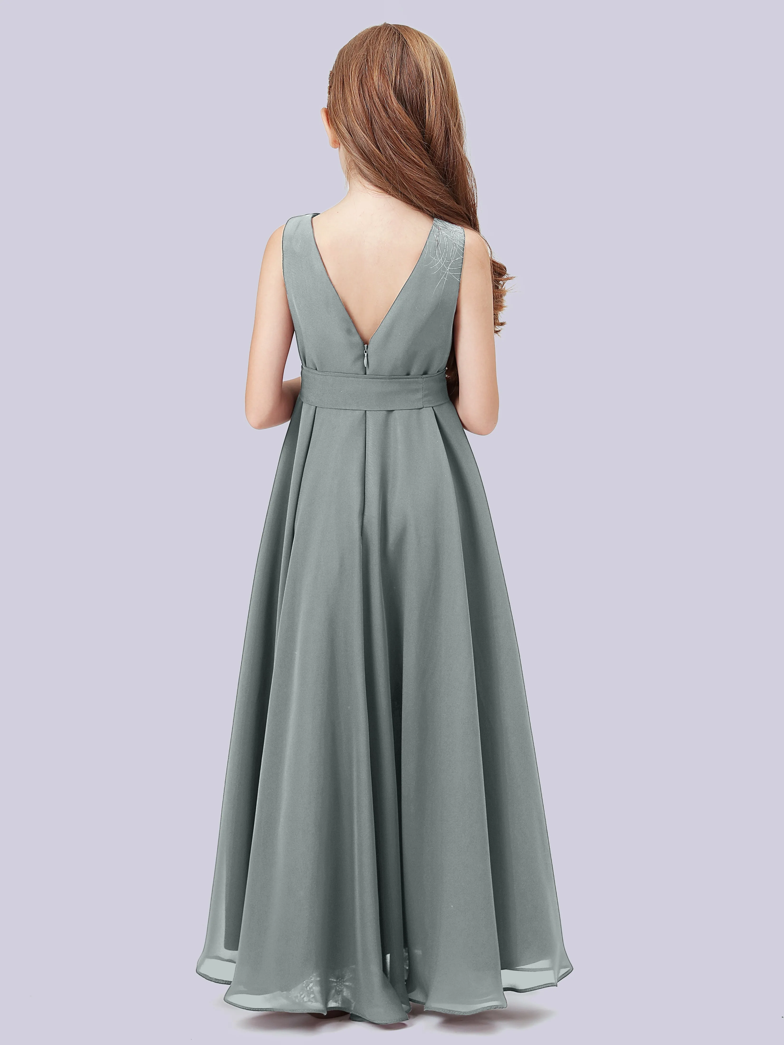 Cowl Junior Bridesmaid Dress with Cascade