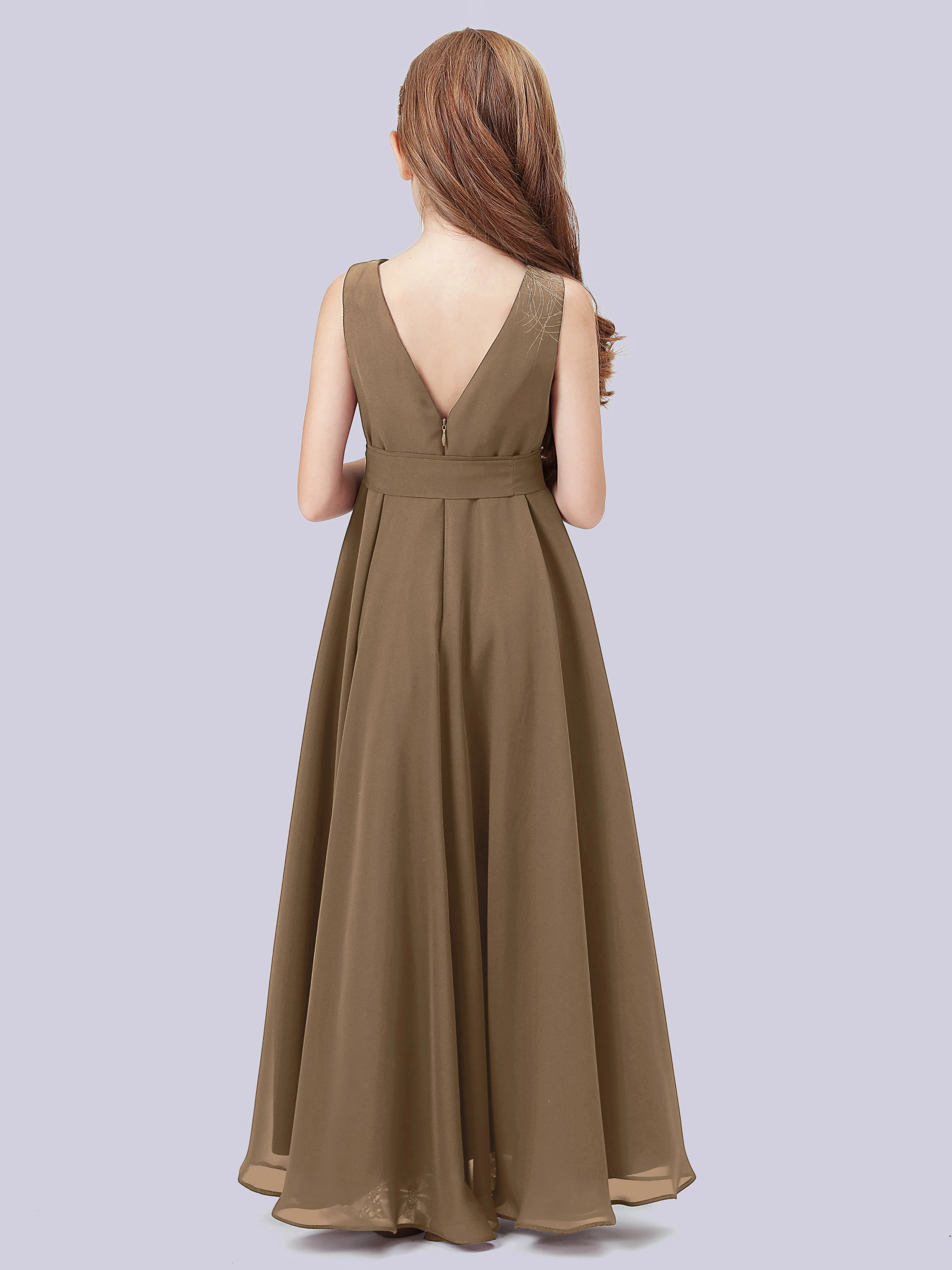 Cowl Junior Bridesmaid Dress with Cascade