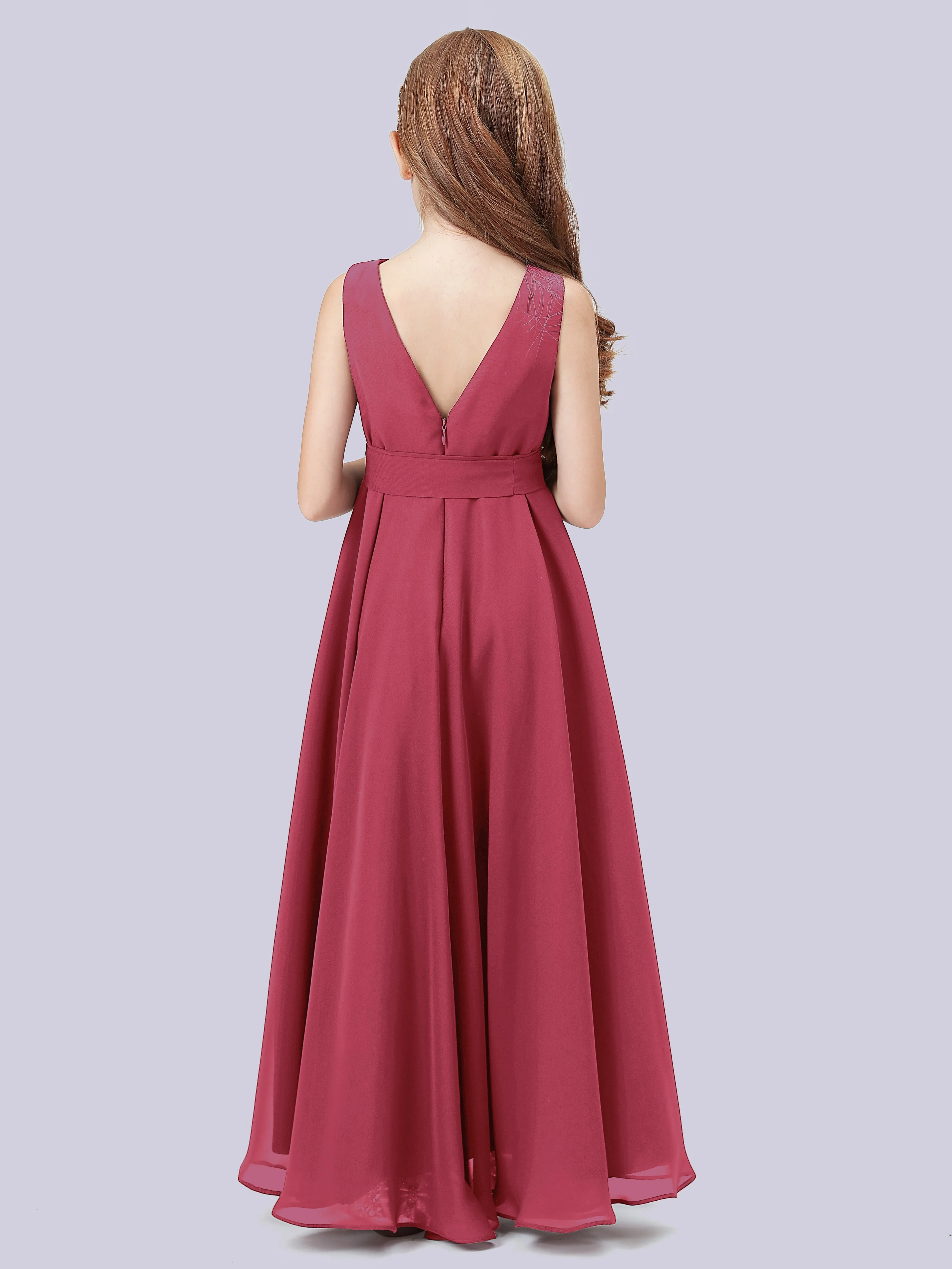 Cowl Junior Bridesmaid Dress with Cascade