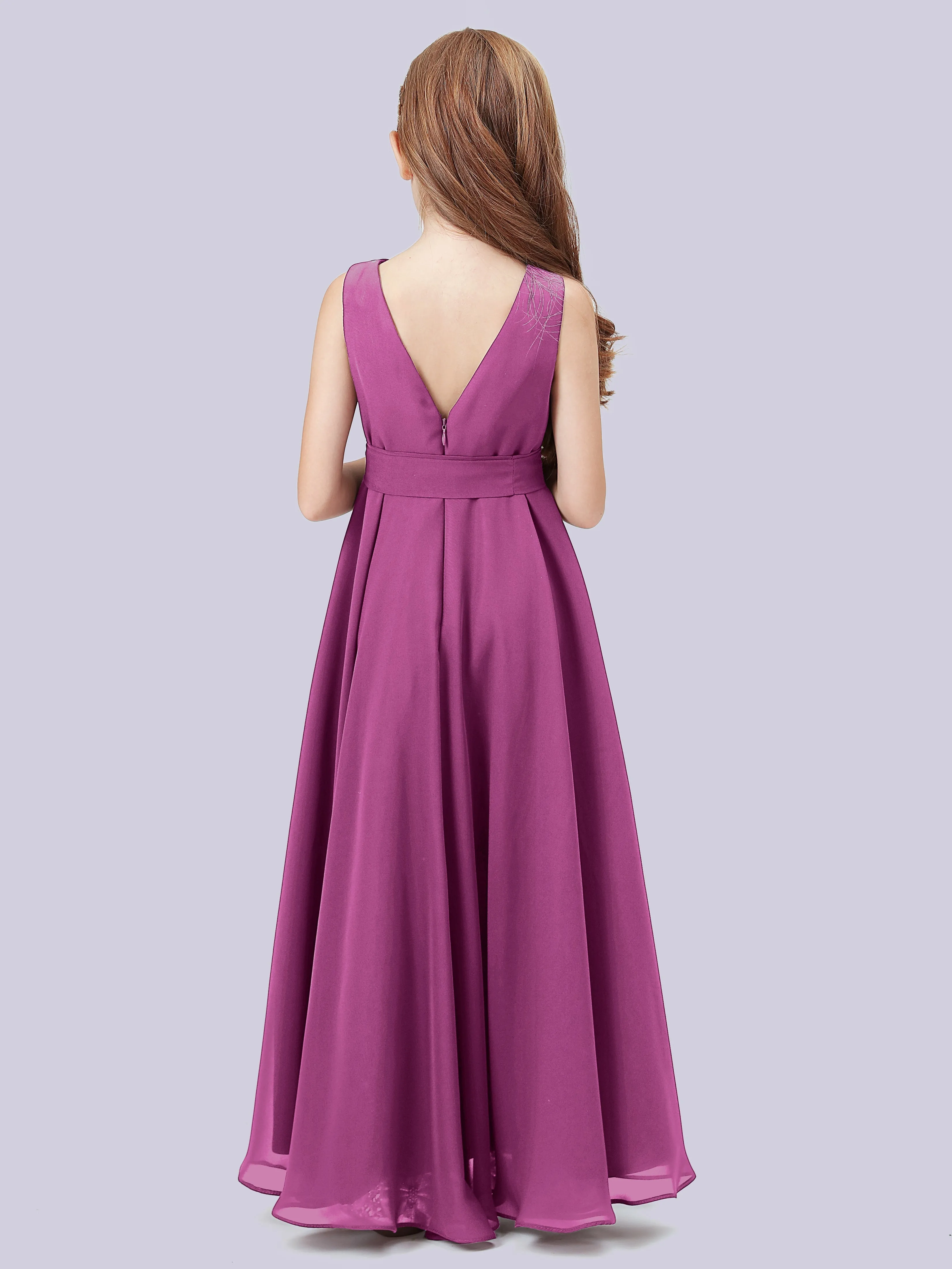 Cowl Junior Bridesmaid Dress with Cascade