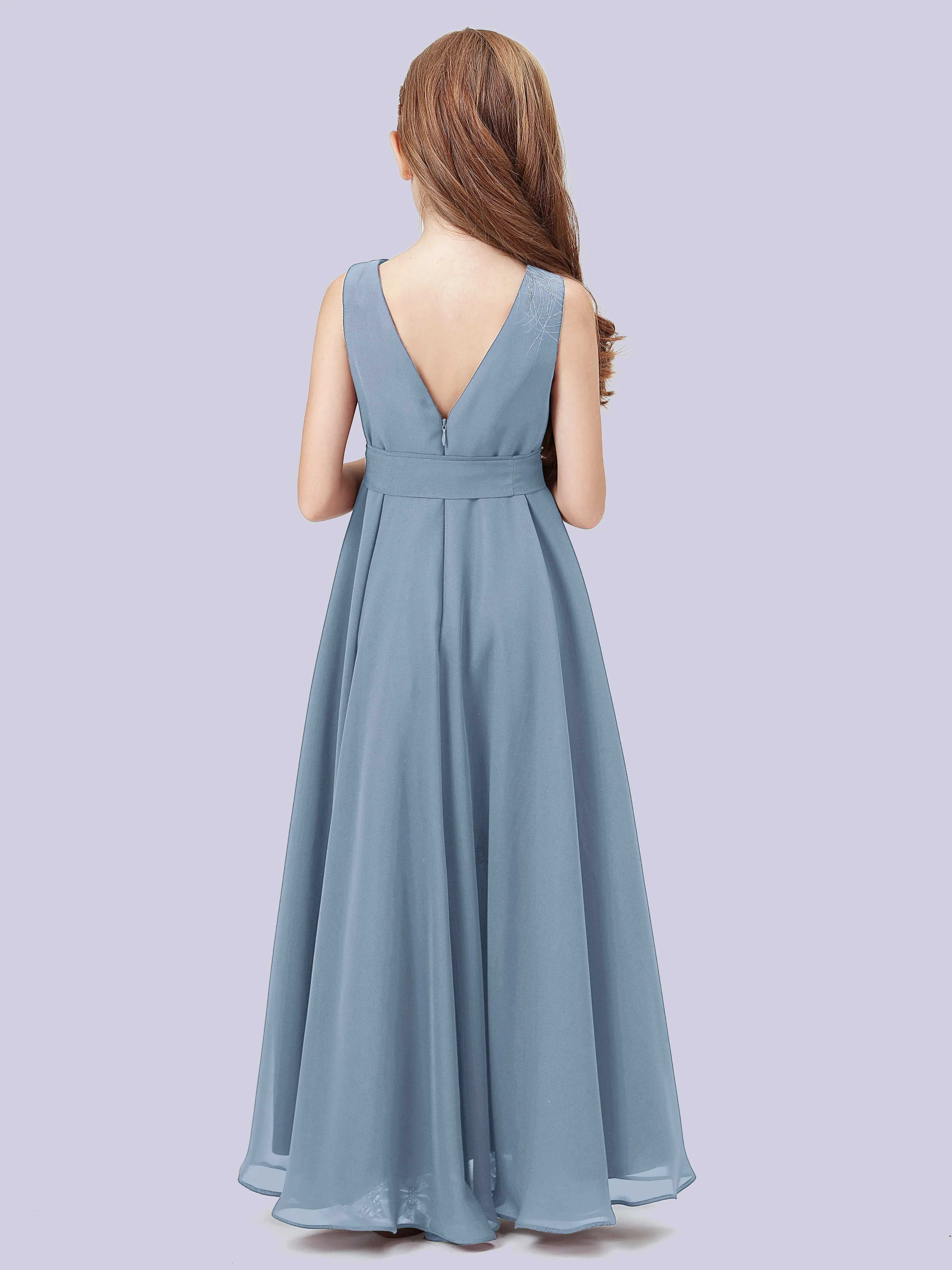 Cowl Junior Bridesmaid Dress with Cascade