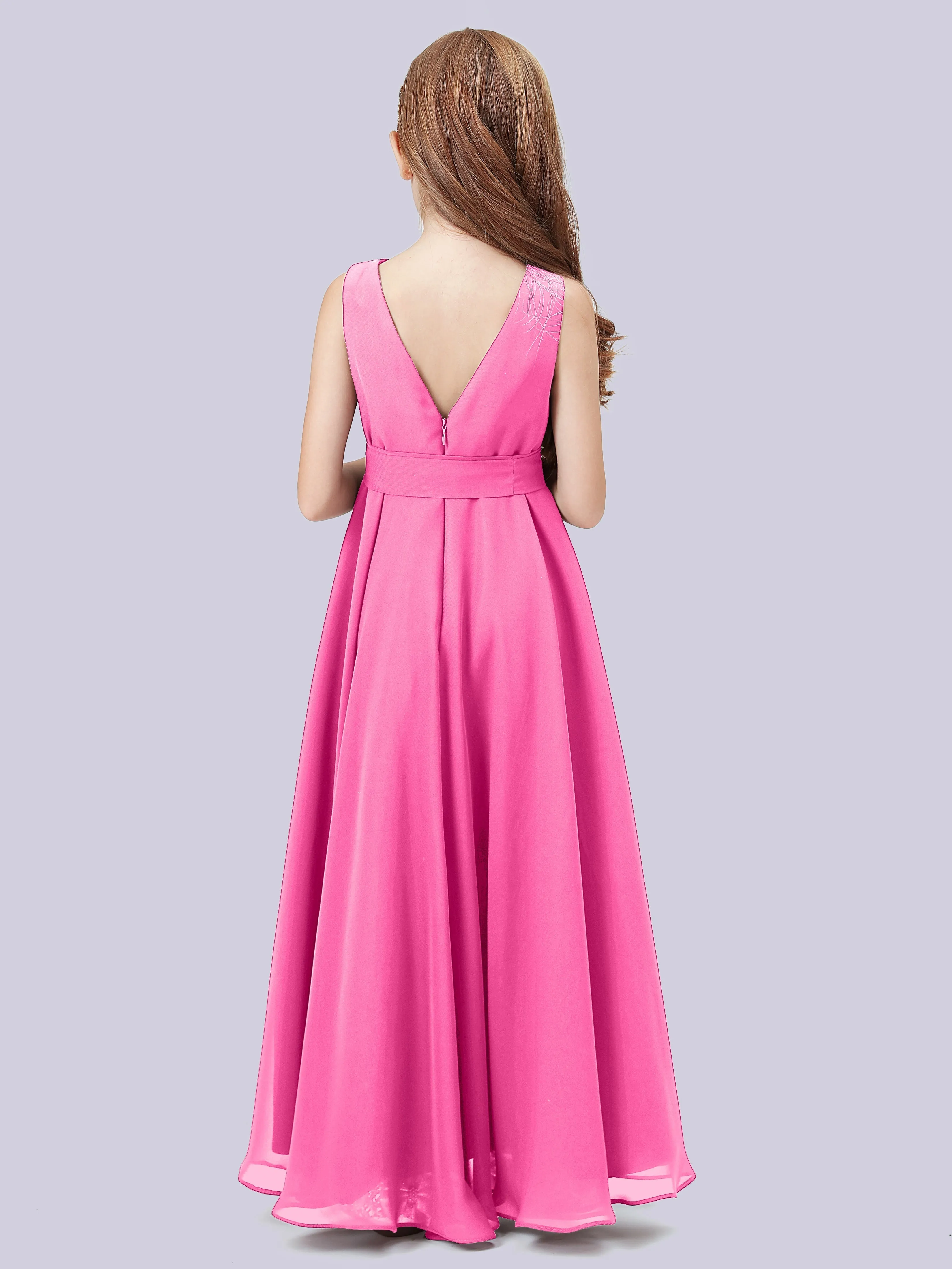 Cowl Junior Bridesmaid Dress with Cascade