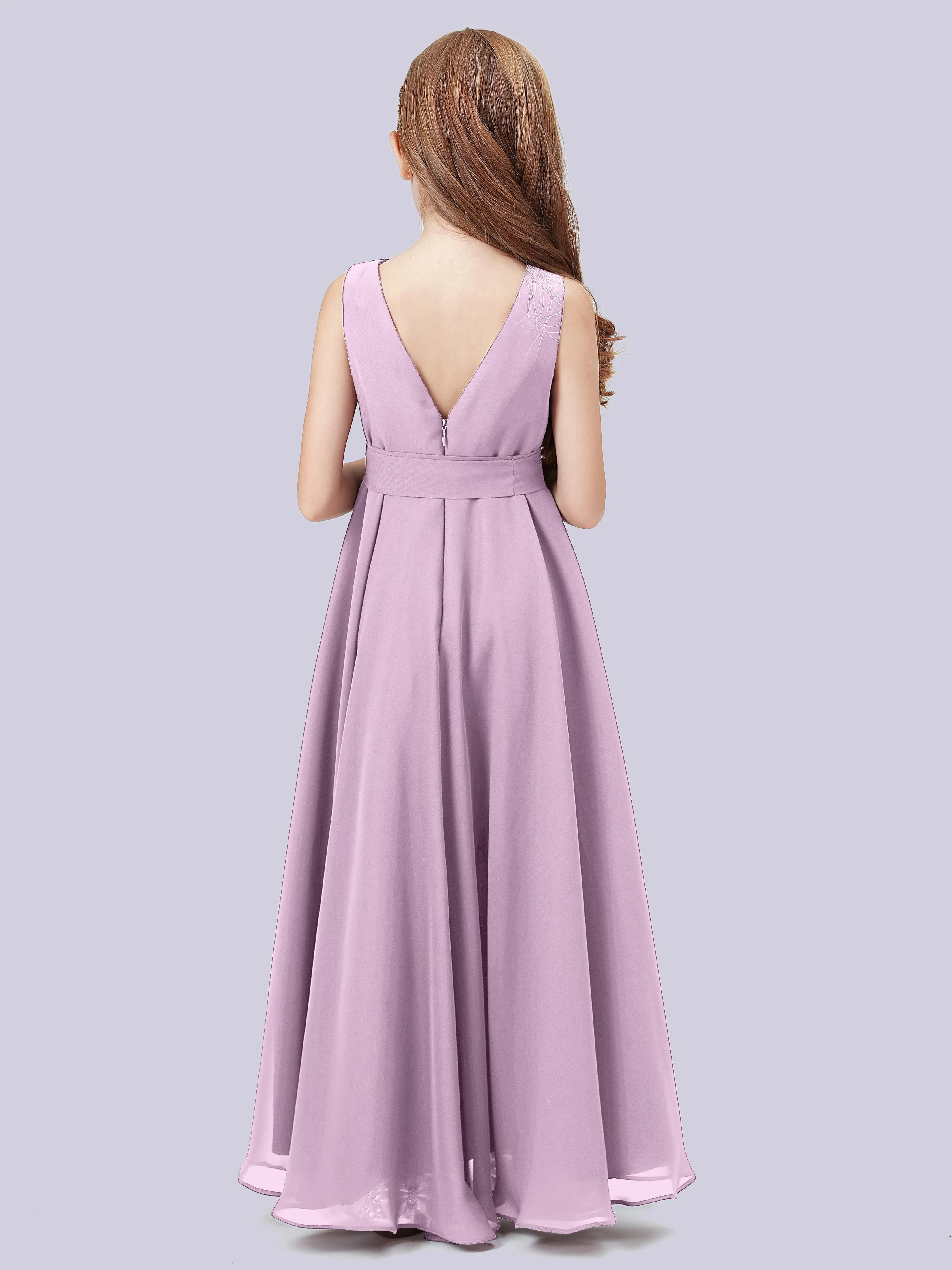 Cowl Junior Bridesmaid Dress with Cascade