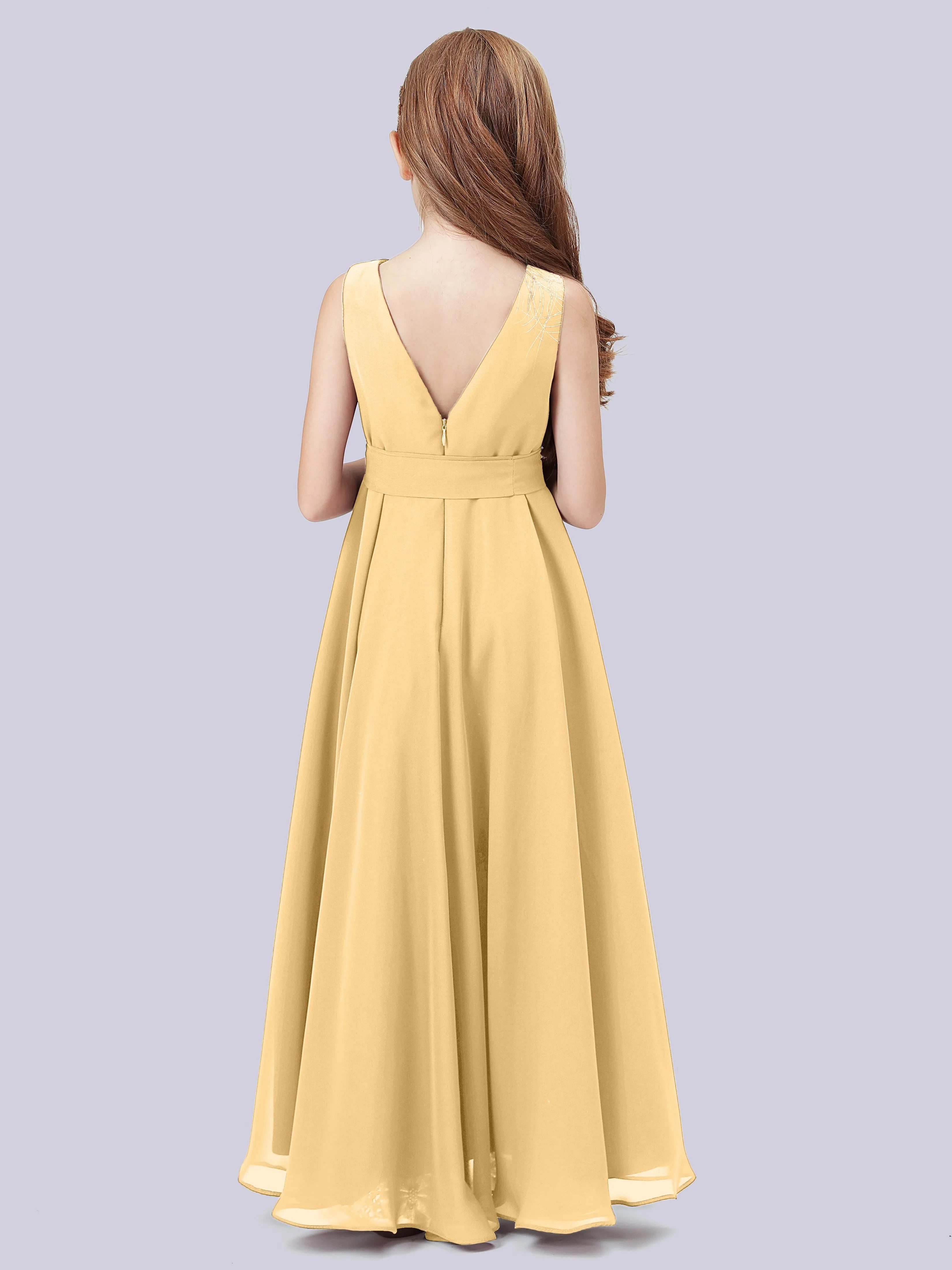 Cowl Junior Bridesmaid Dress with Cascade