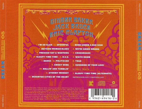 Cream (2) - Royal Albert Hall - London - May 2-3-5-6 2005 (2xCD, Album, Promo) (NM or M-)