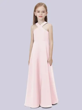 Crisscross Chiffon Junior Bridesmaid Dress