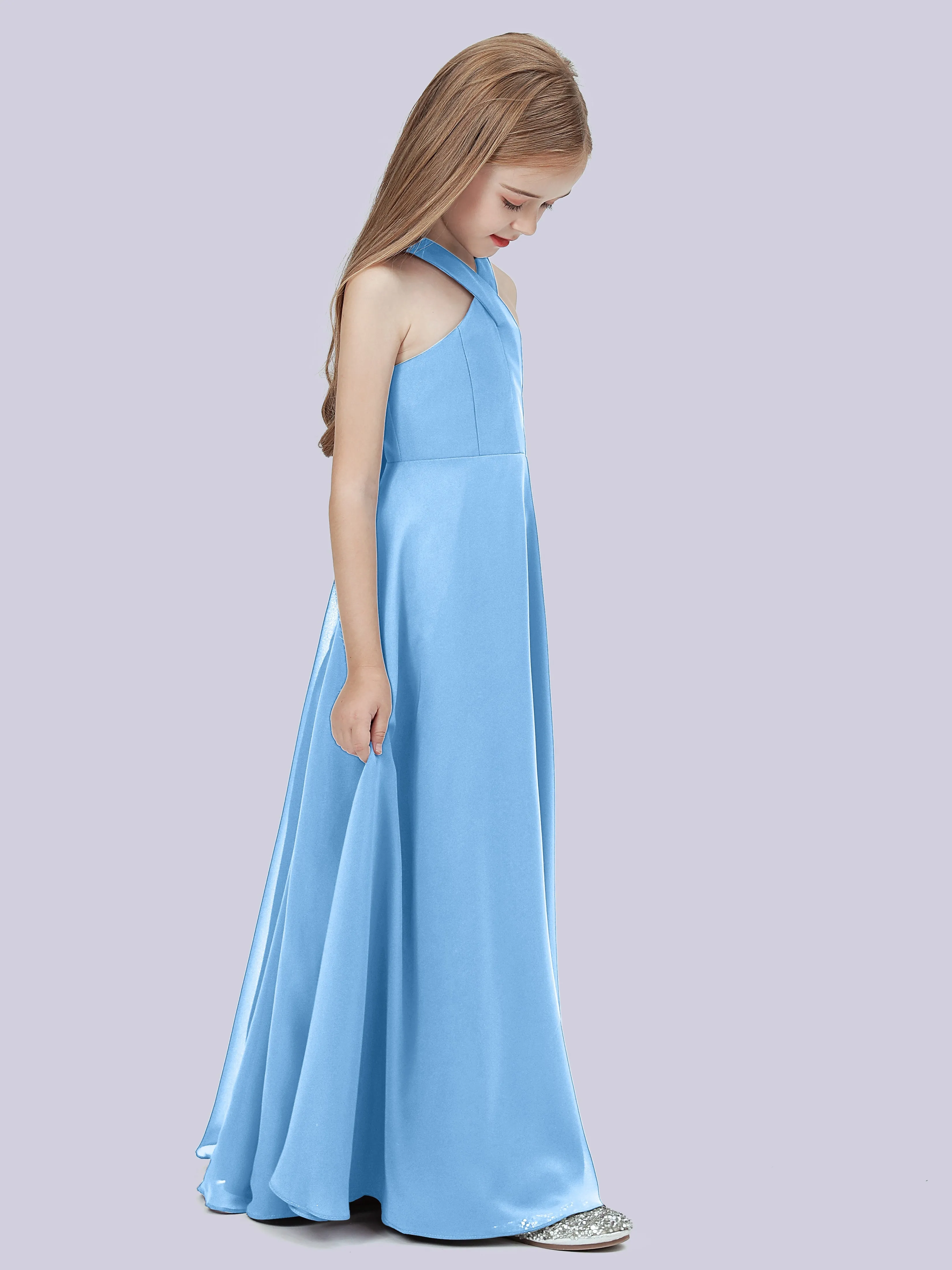 Crisscross Chiffon Junior Bridesmaid Dress