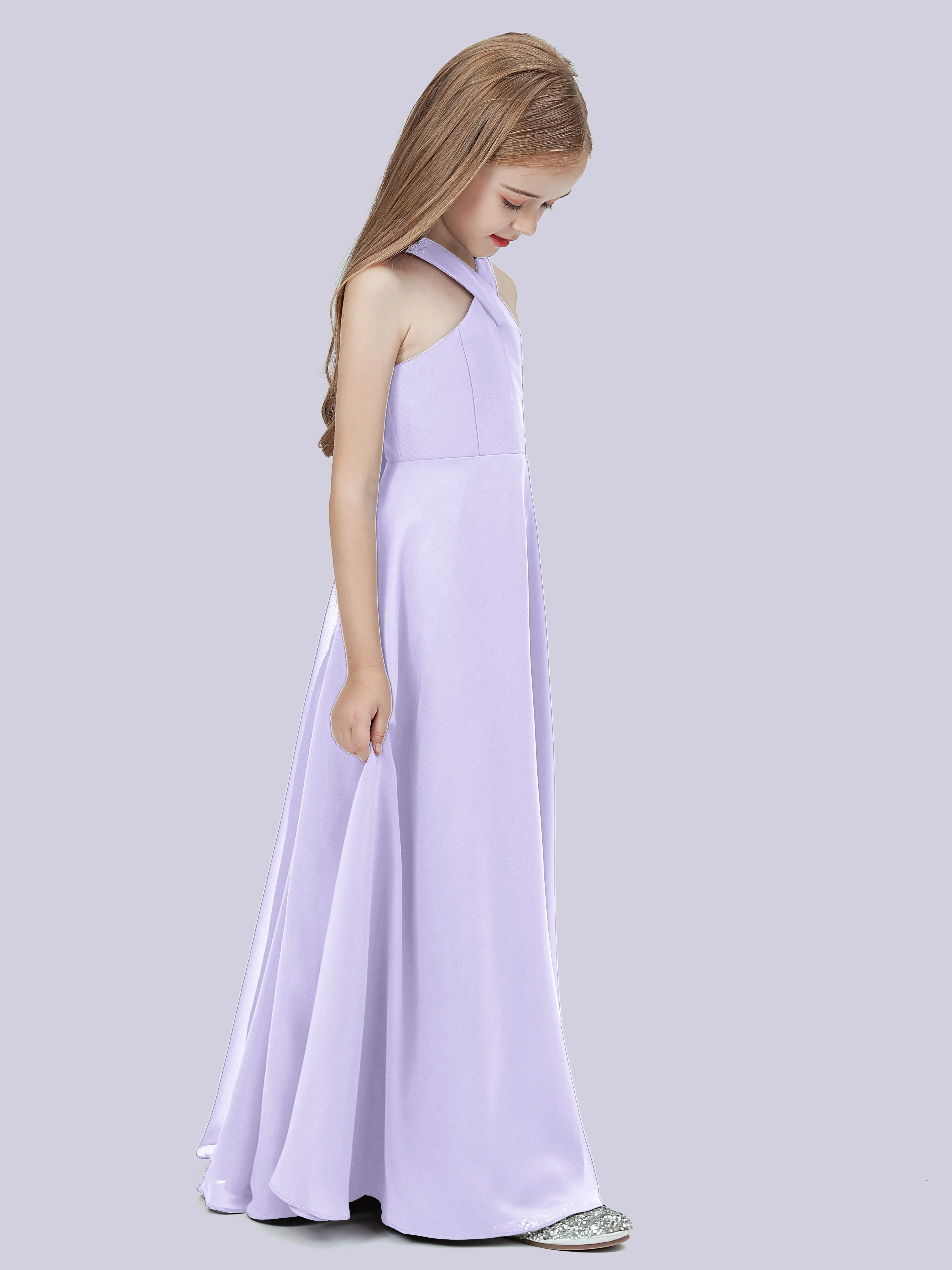 Crisscross Chiffon Junior Bridesmaid Dress