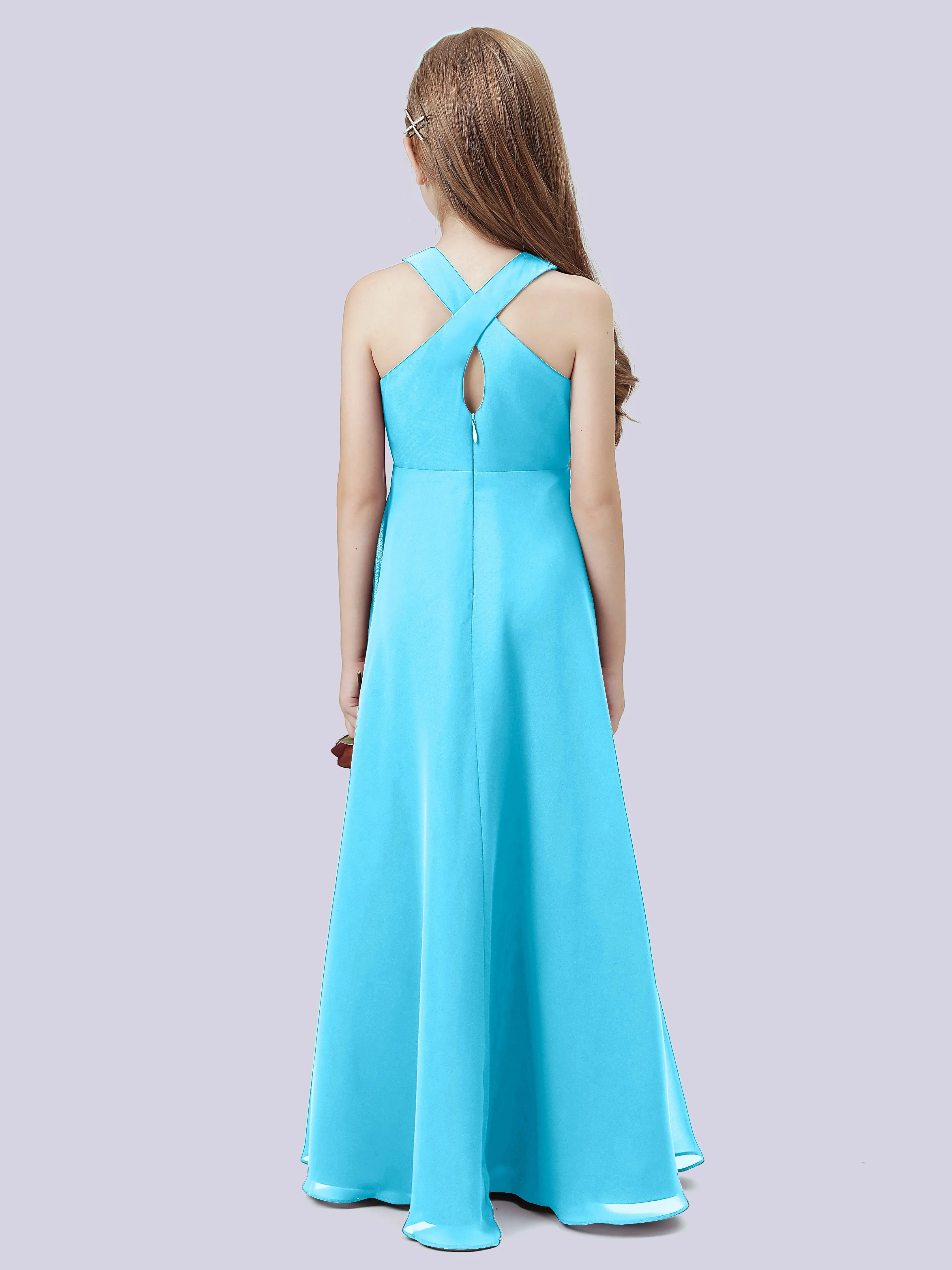 Crisscross Chiffon Junior Bridesmaid Dress