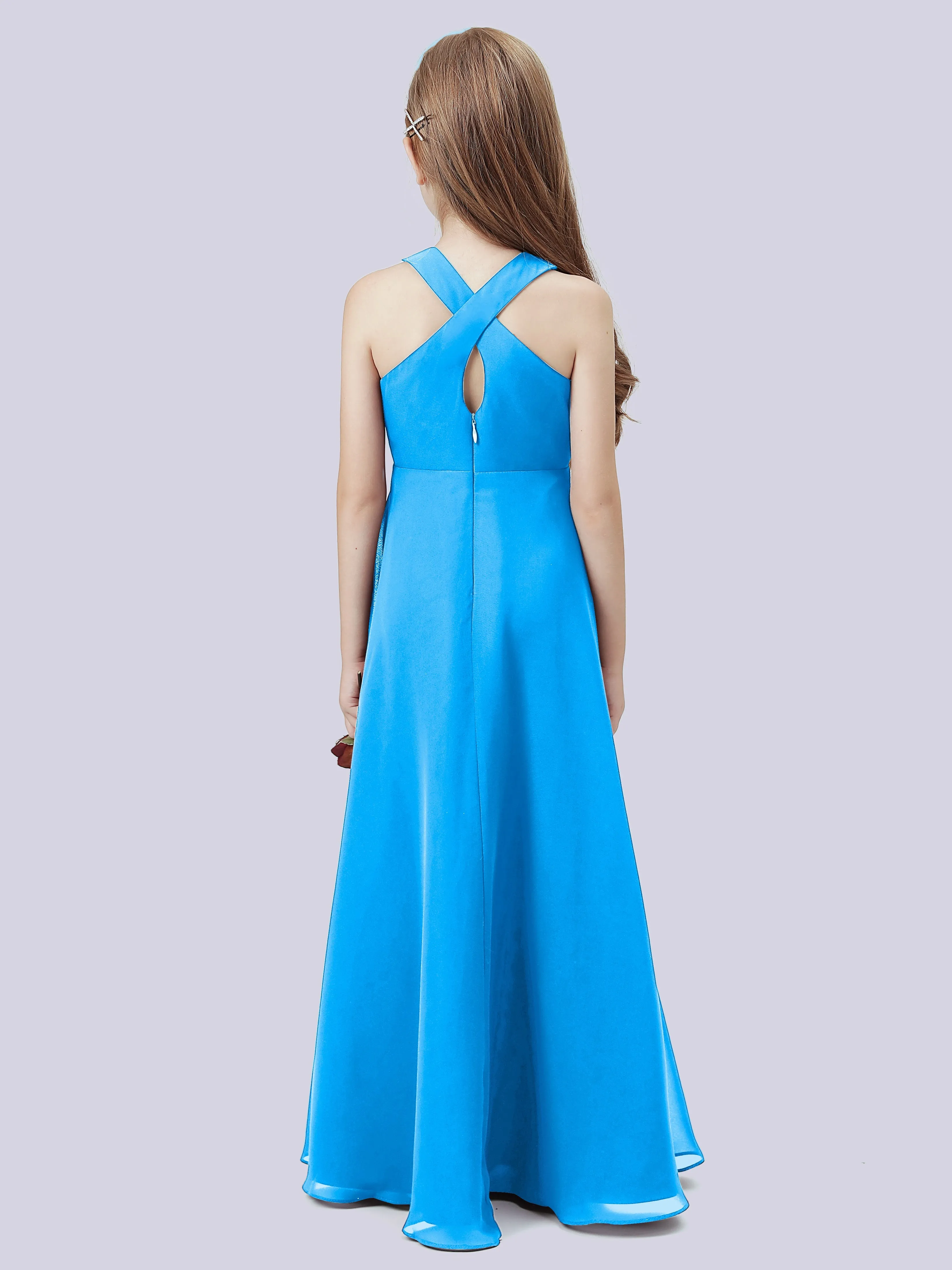 Crisscross Chiffon Junior Bridesmaid Dress