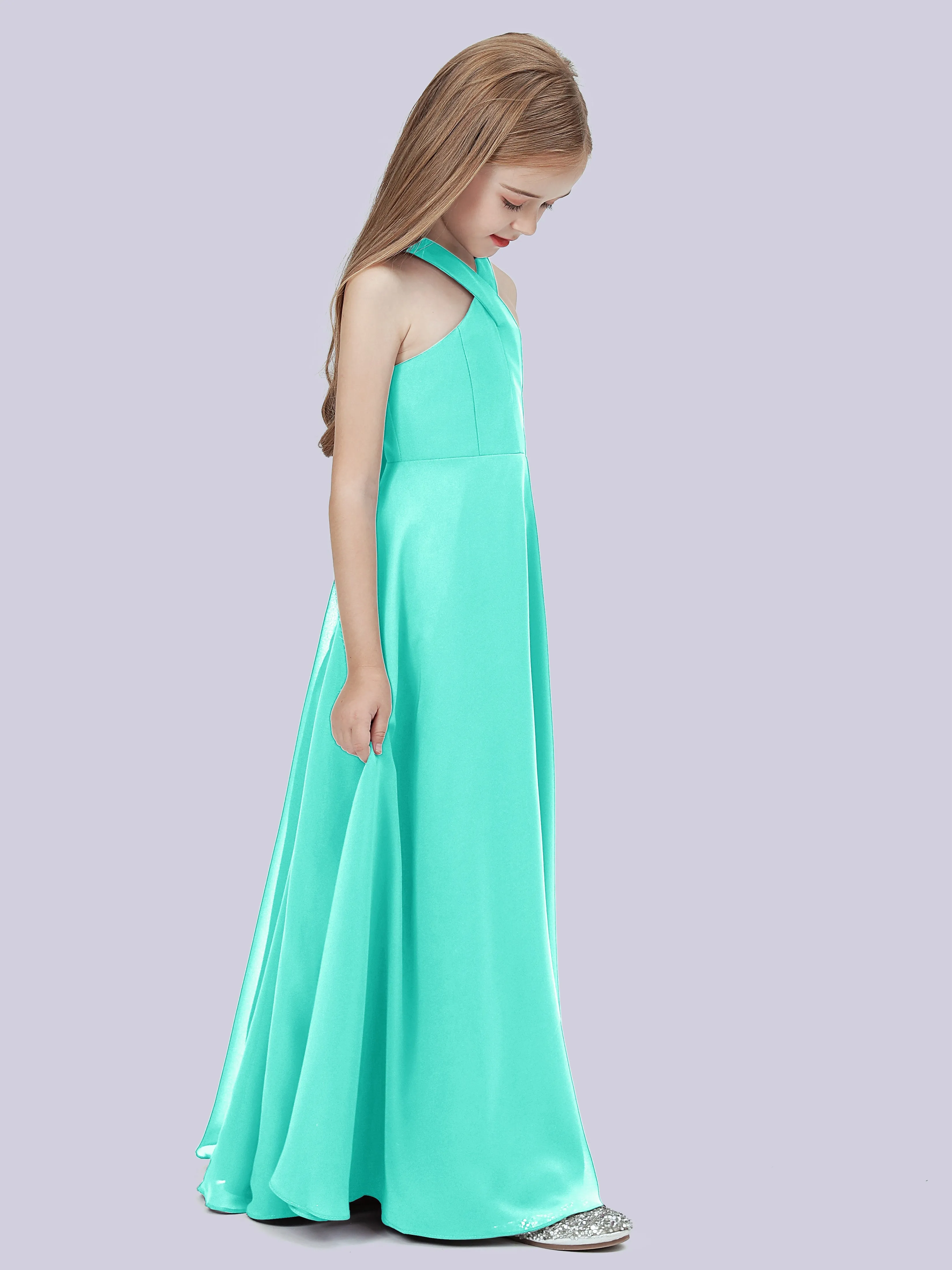 Crisscross Chiffon Junior Bridesmaid Dress