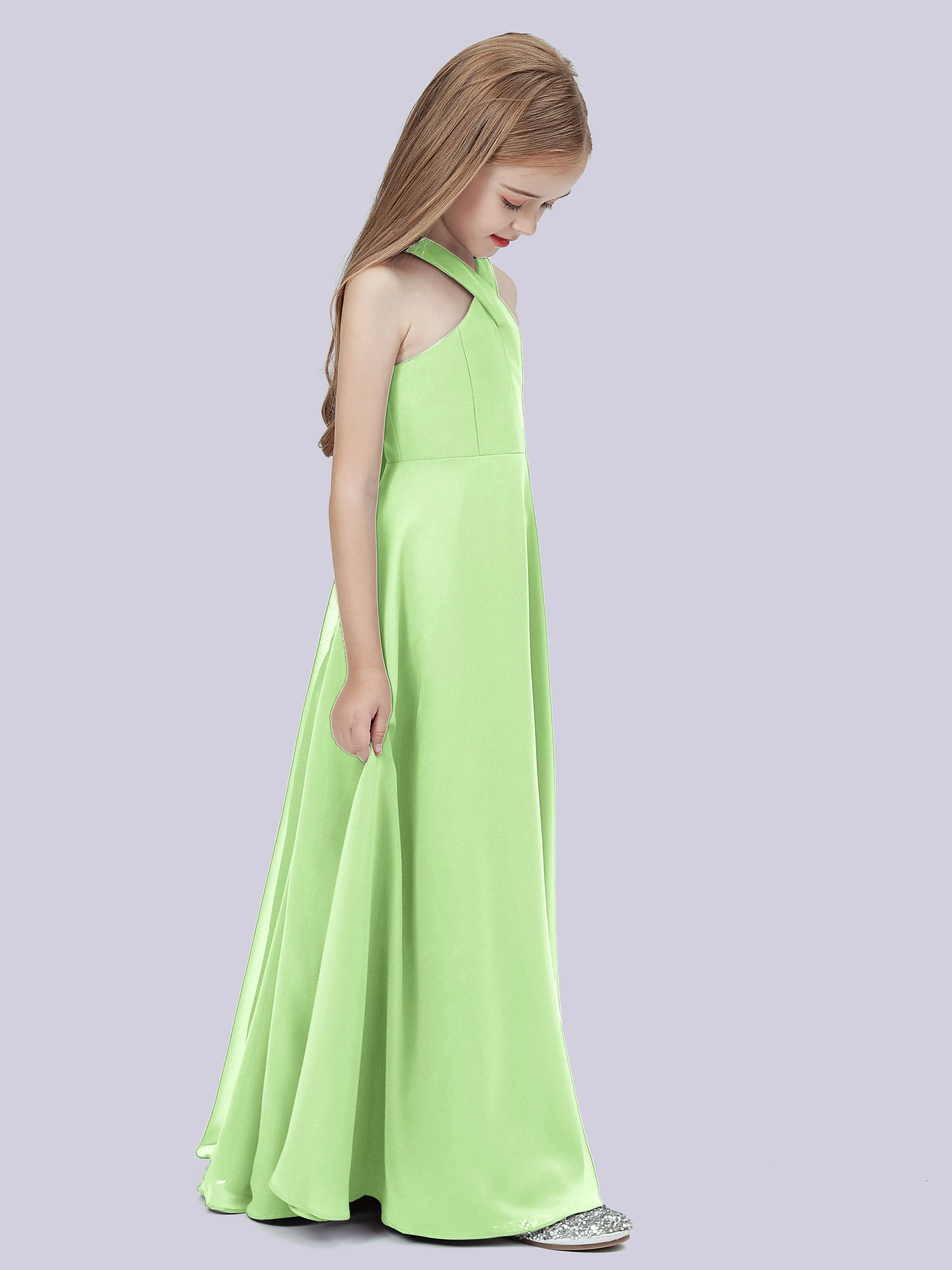 Crisscross Chiffon Junior Bridesmaid Dress