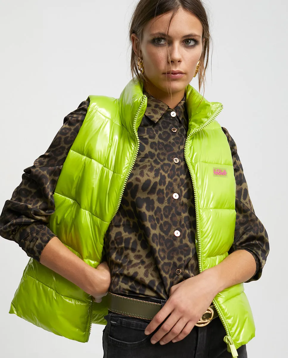 Cropped puffer gilet