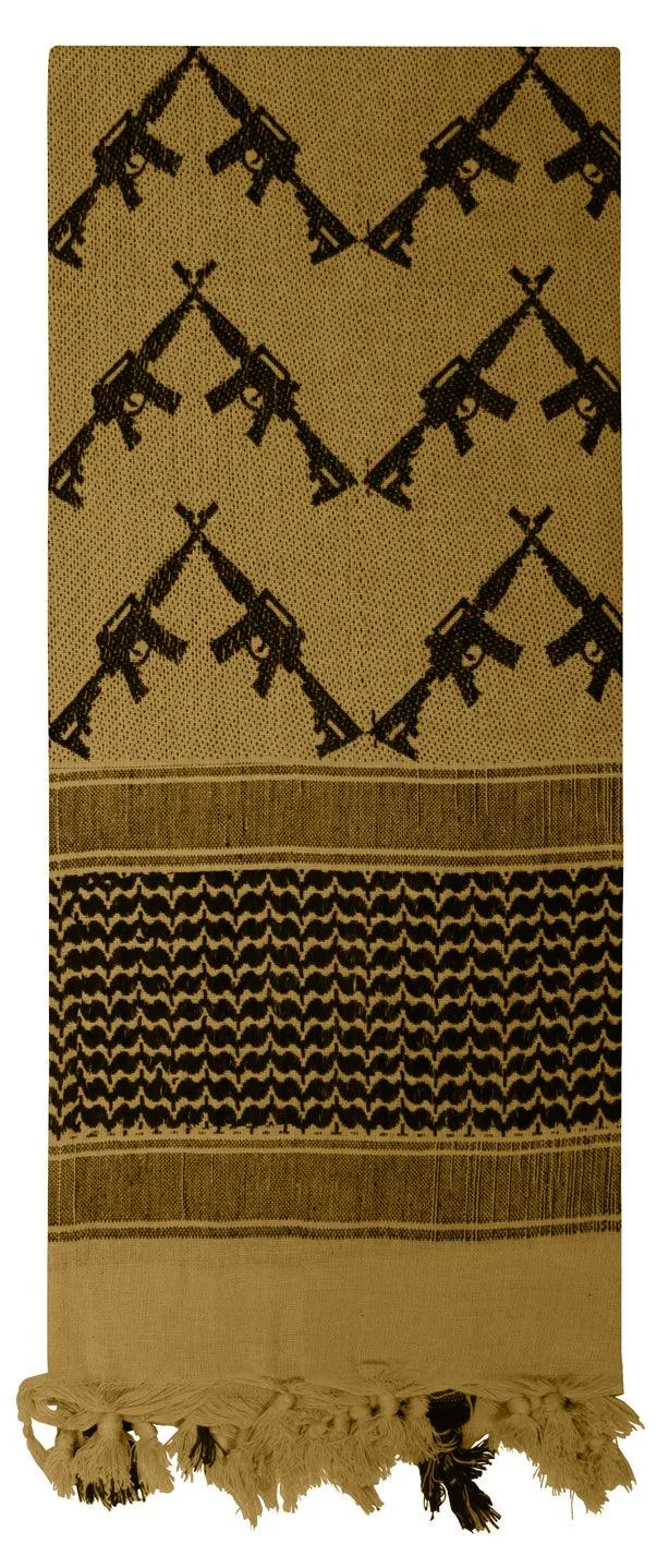 Crossed Rifles Shemagh Tactical Desert Keffiyeh Scarf