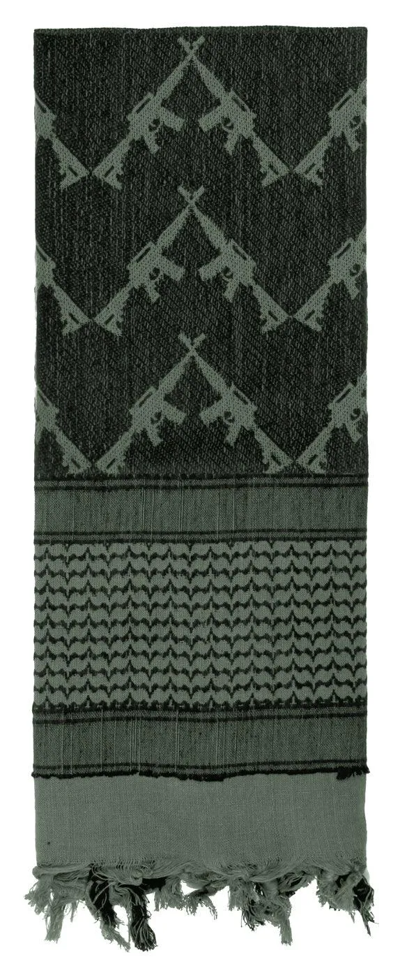 Crossed Rifles Shemagh Tactical Desert Keffiyeh Scarf