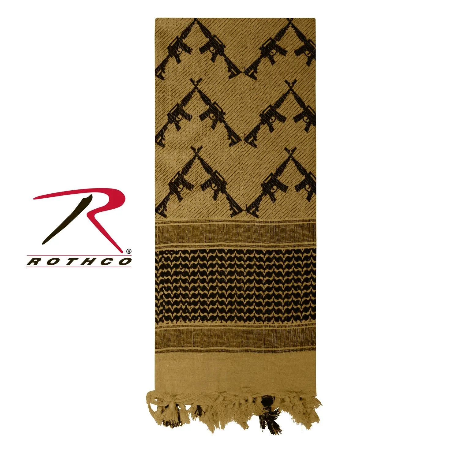 Crossed Rifles Shemagh Tactical Desert Keffiyeh Scarf