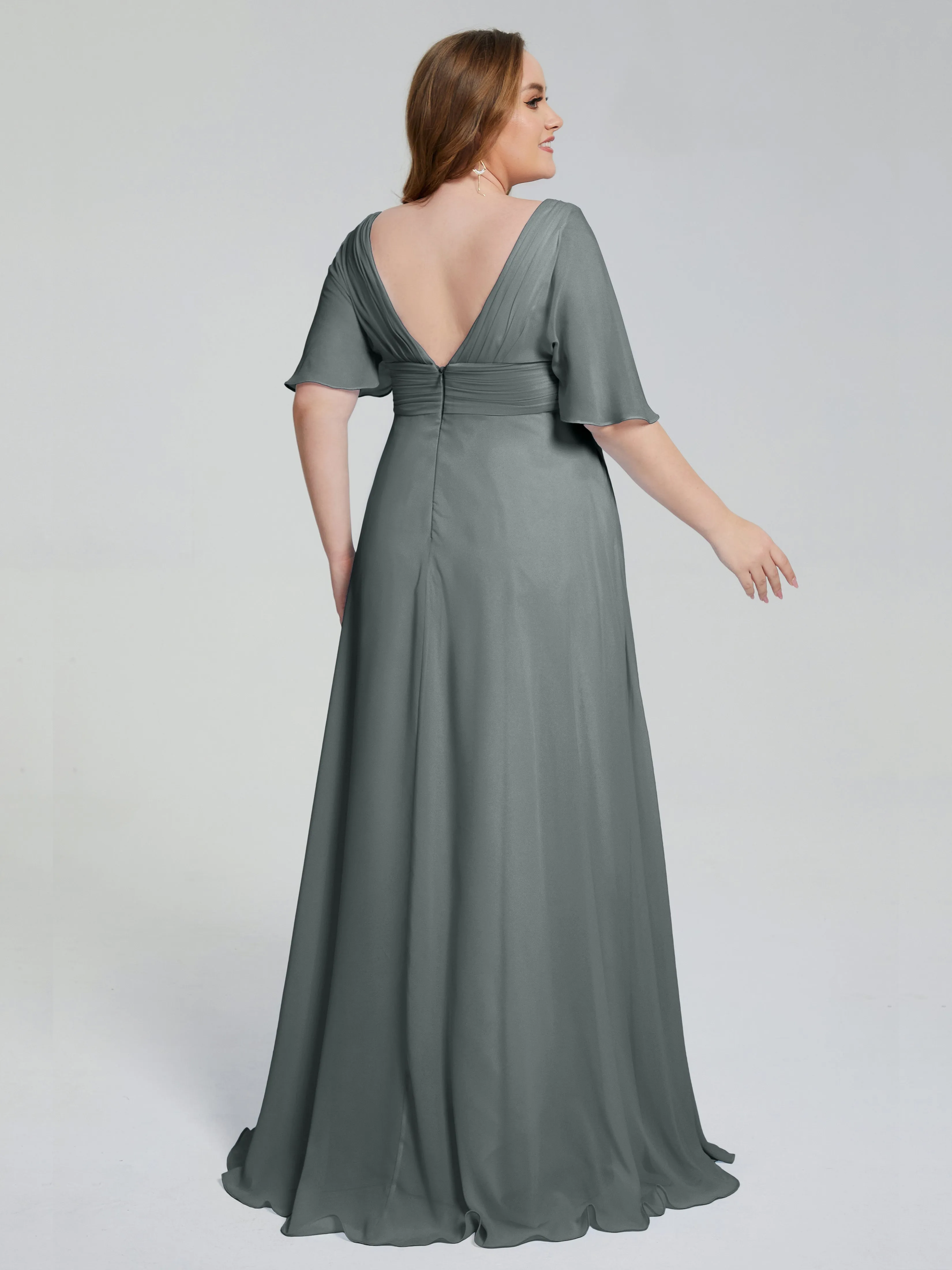 Daniela Elegant Short Sleeves Mother of the Bride Dresses With Pockets