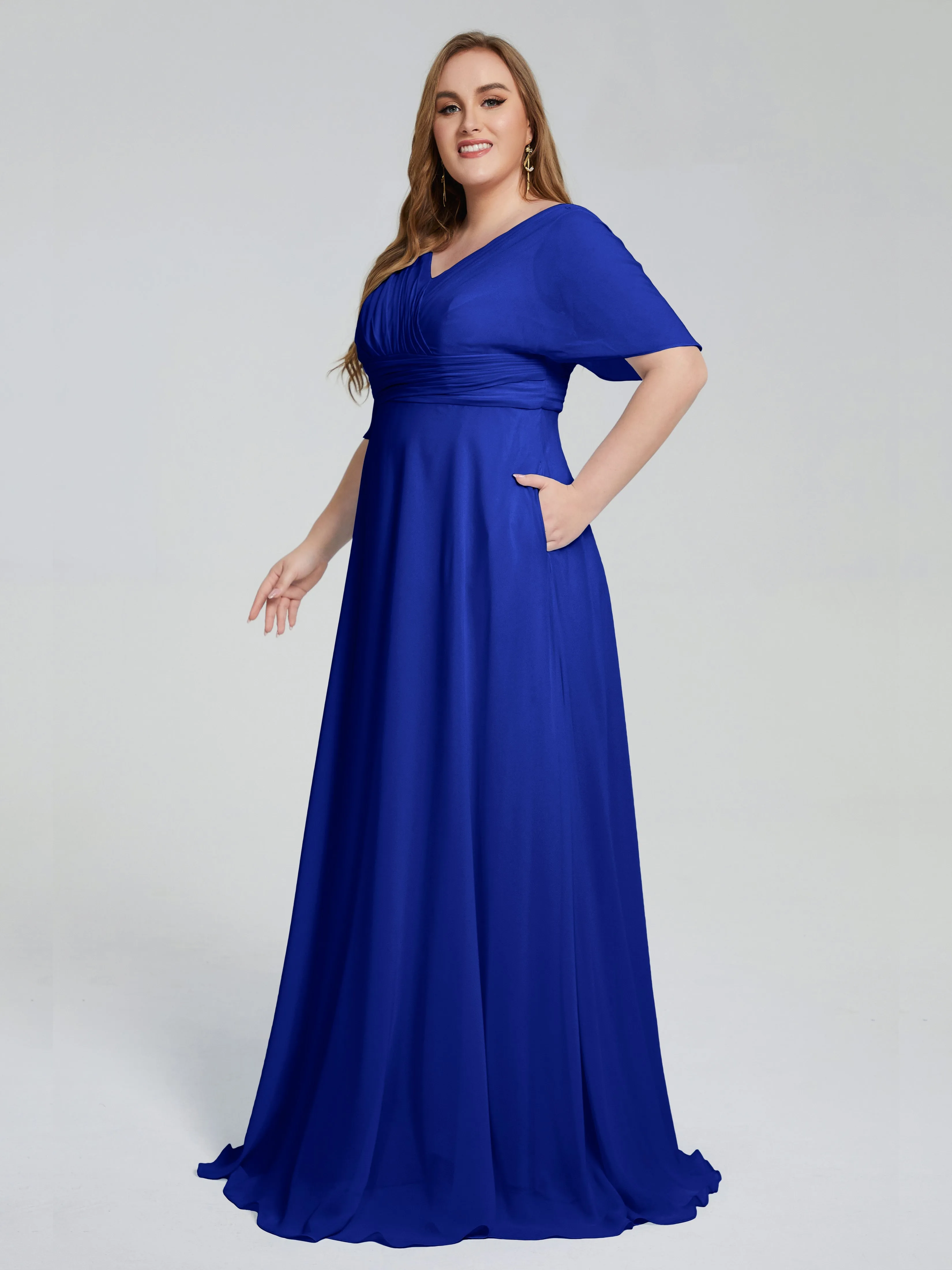 Daniela Elegant Short Sleeves Mother of the Bride Dresses With Pockets