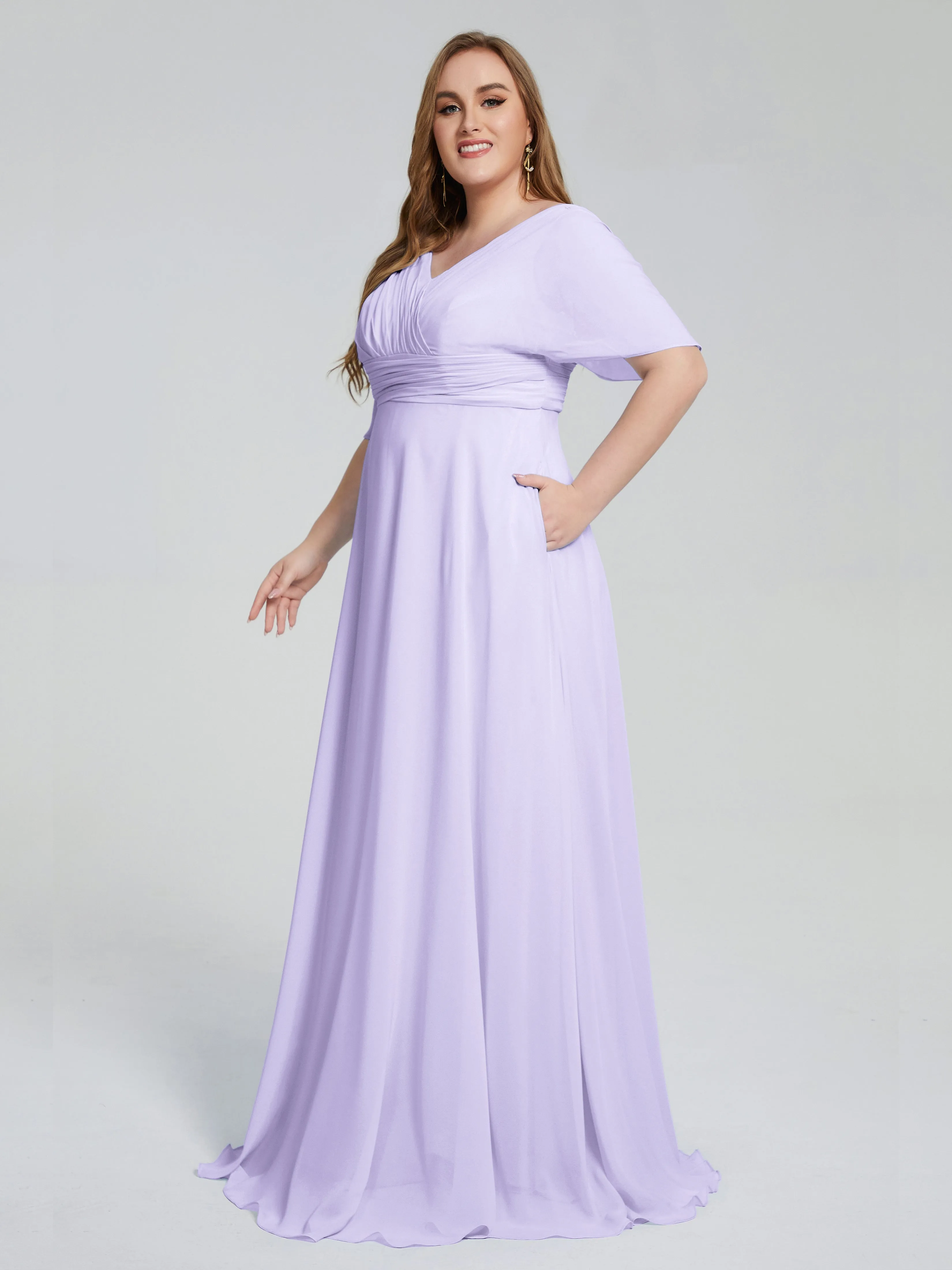 Daniela Elegant Short Sleeves Mother of the Bride Dresses With Pockets