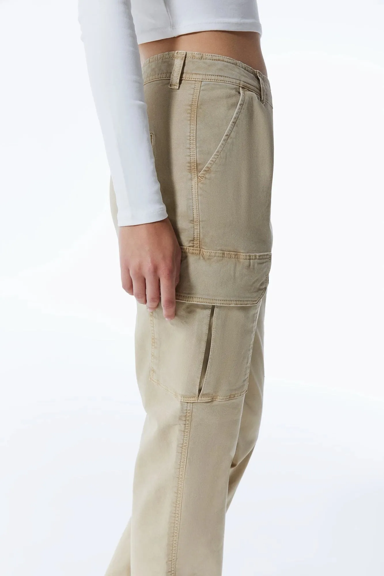 Daphne -  Cargo Pant-Sand - L30