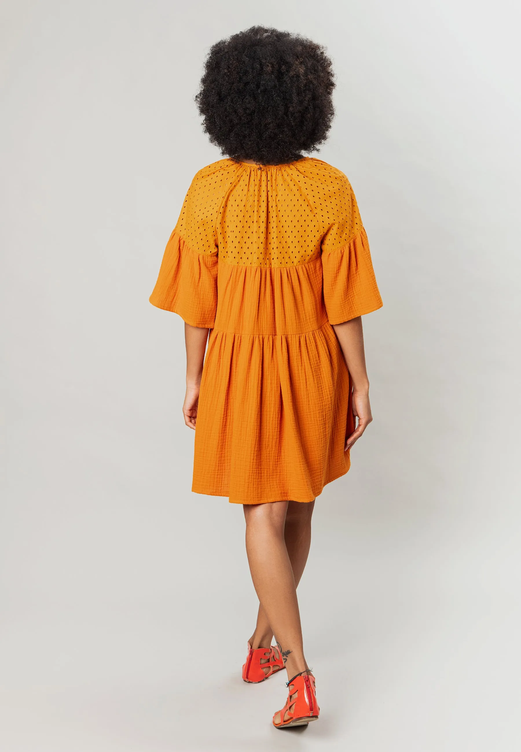 Delilah Dress Burned Orange