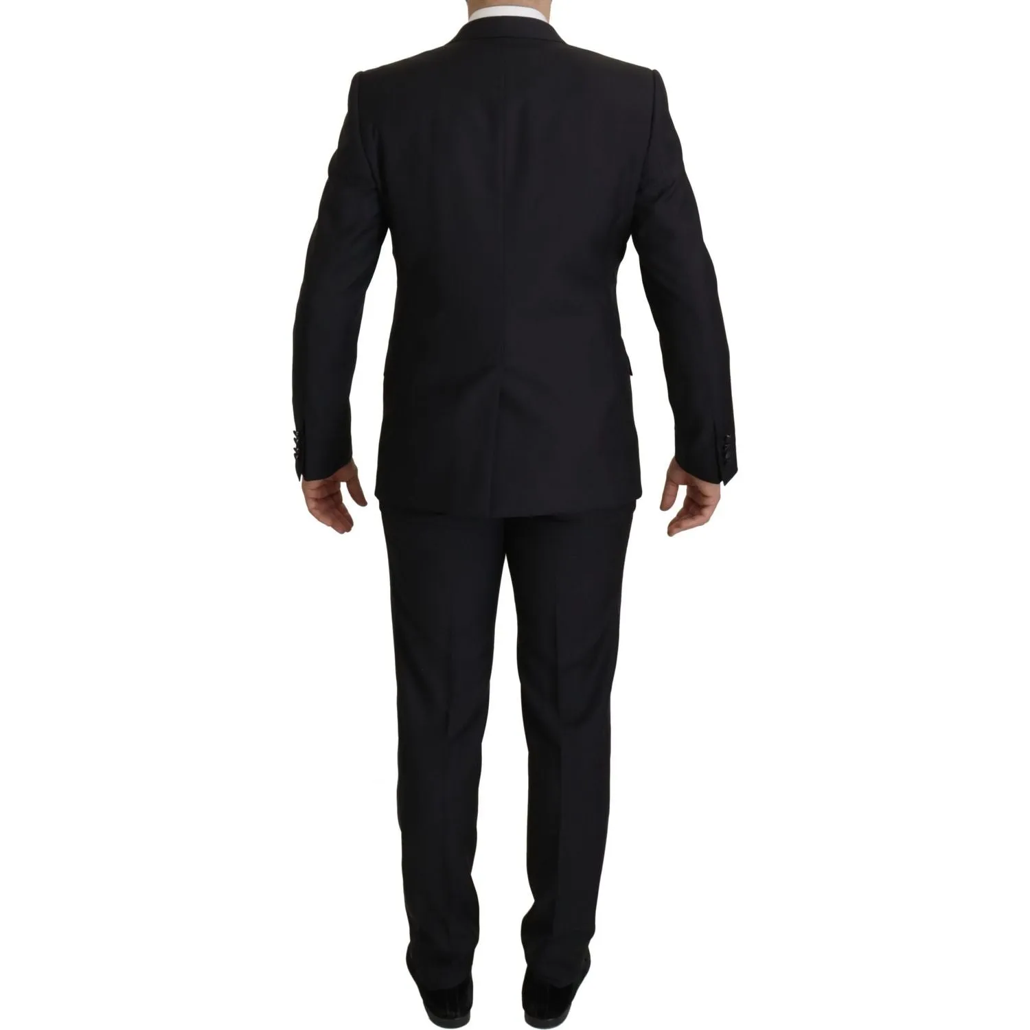 Dolce & Gabbana Elegant Black Three-Piece Wool Blend Suit