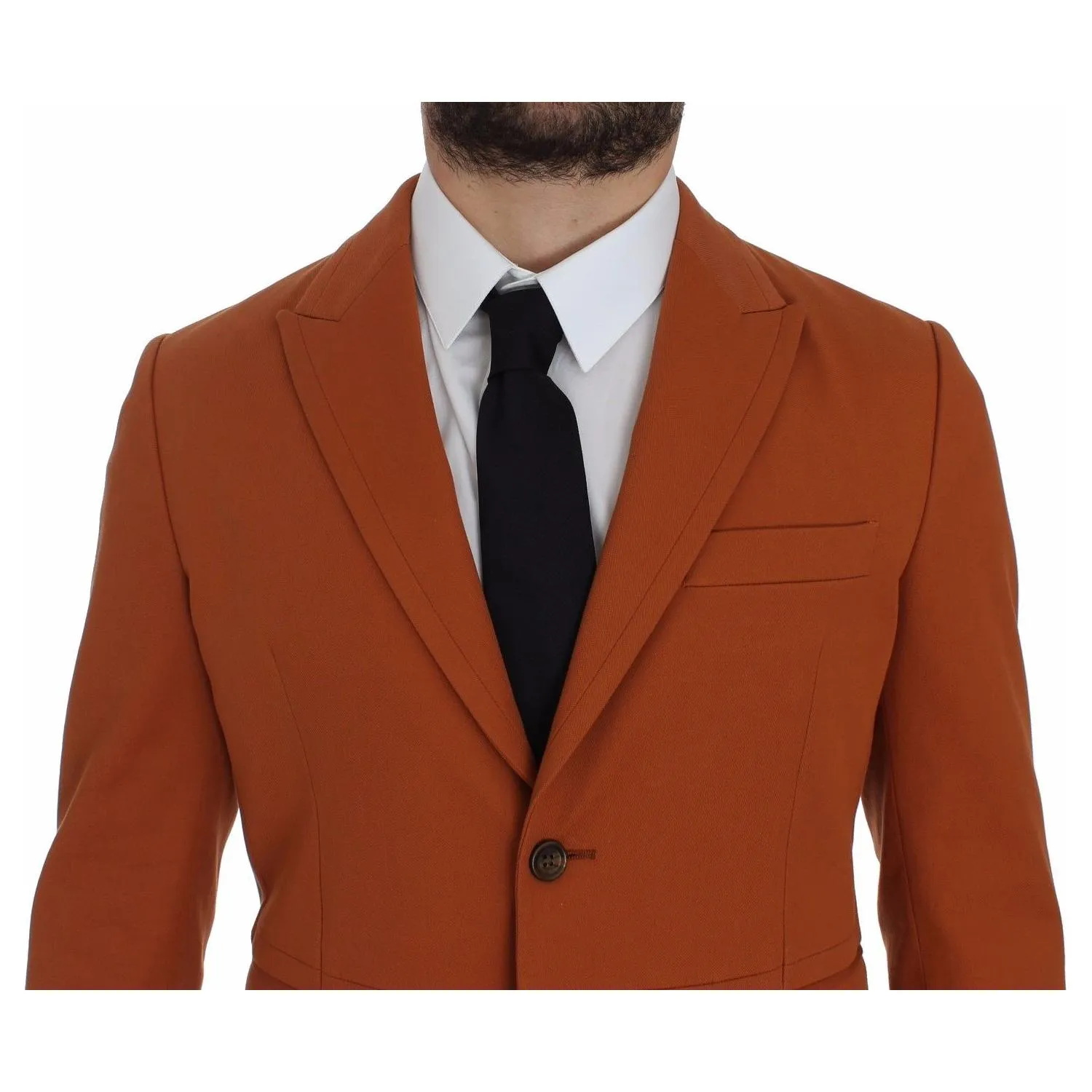 Dolce & Gabbana Elegant Orange Casual Cotton Blend Blazer