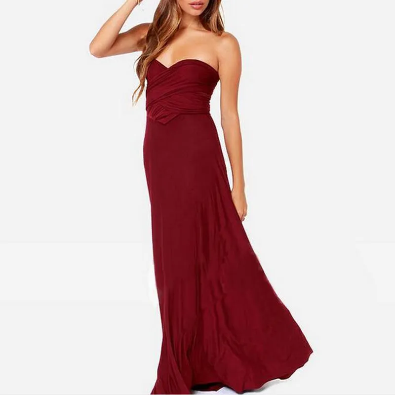 Elegant Multiway Convertible Wrap Maxi Dress