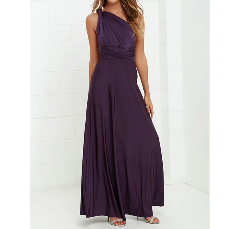 Elegant Multiway Convertible Wrap Maxi Dress