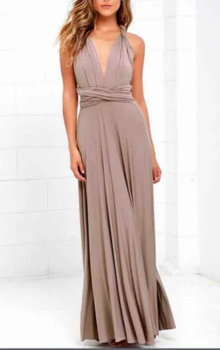 Elegant Multiway Convertible Wrap Maxi Dress