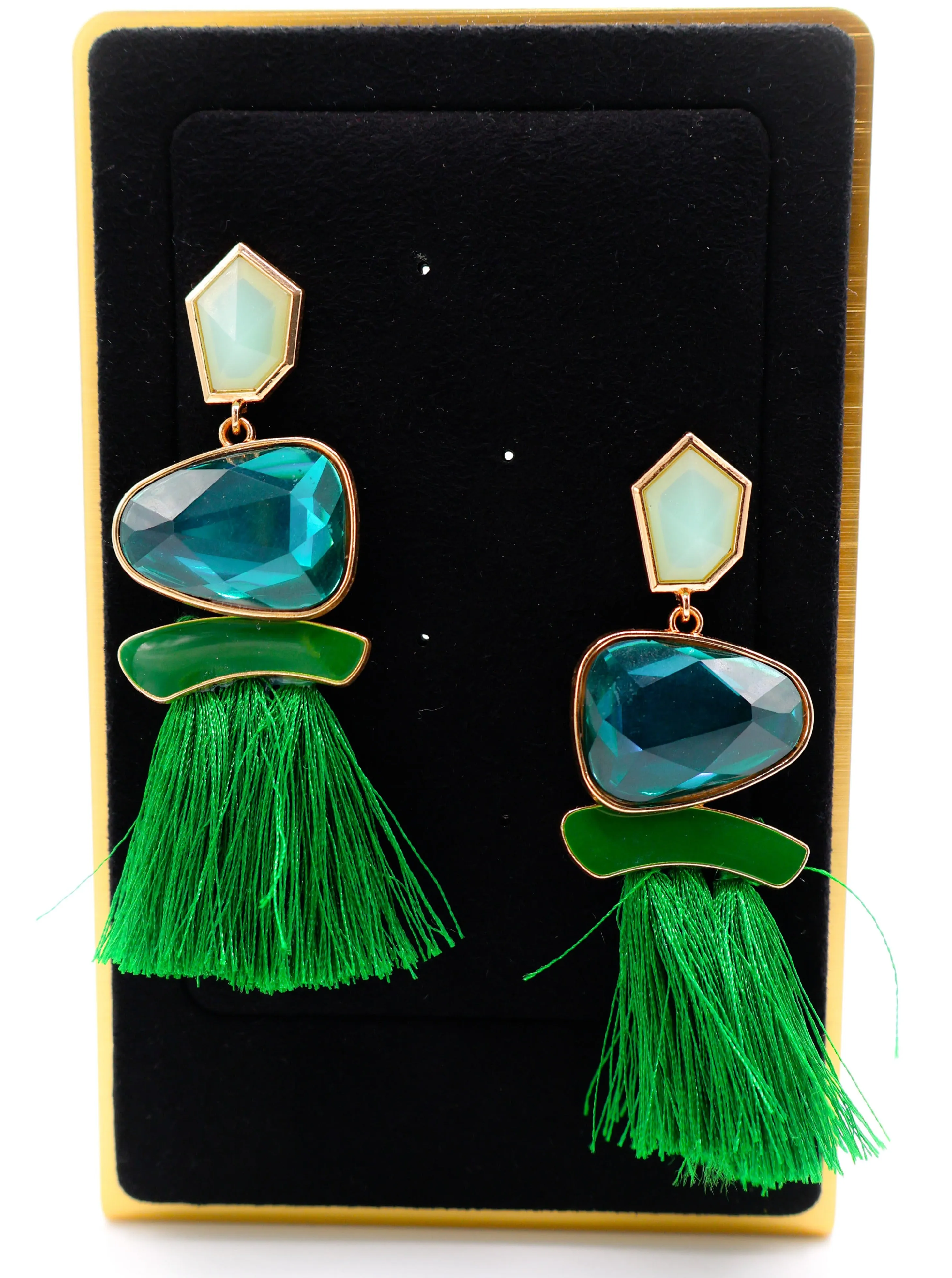 Emerald Sparkle Gems Earrings