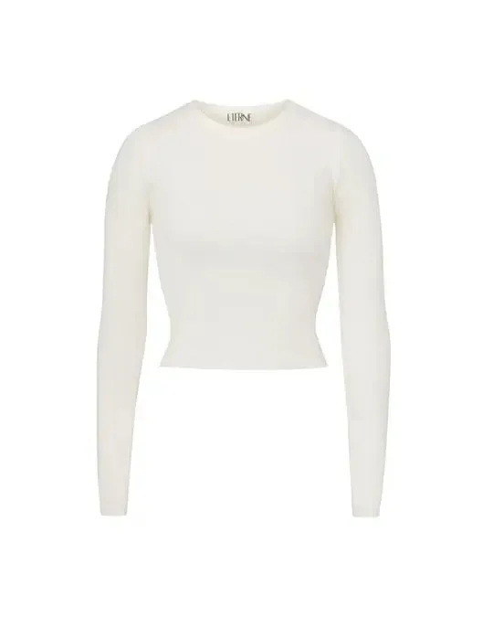 Eterne - Long Sleeve Cropped top in Cream