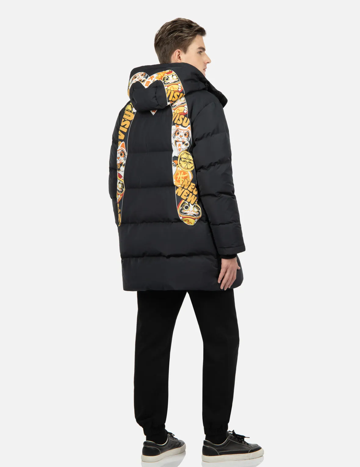 EVISU Squad Daicock Print Down Coat