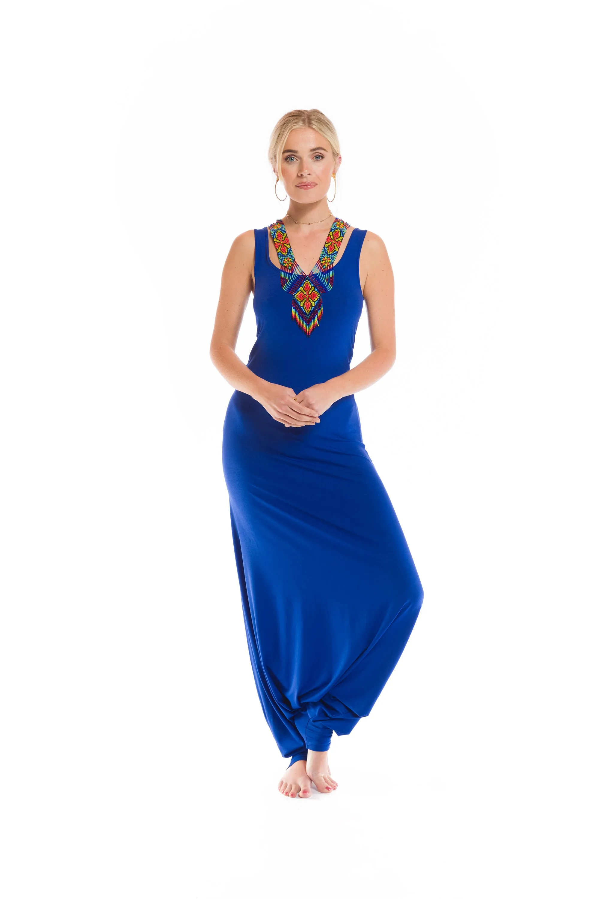 FITTED JUMPSUIT COBALT BLUE