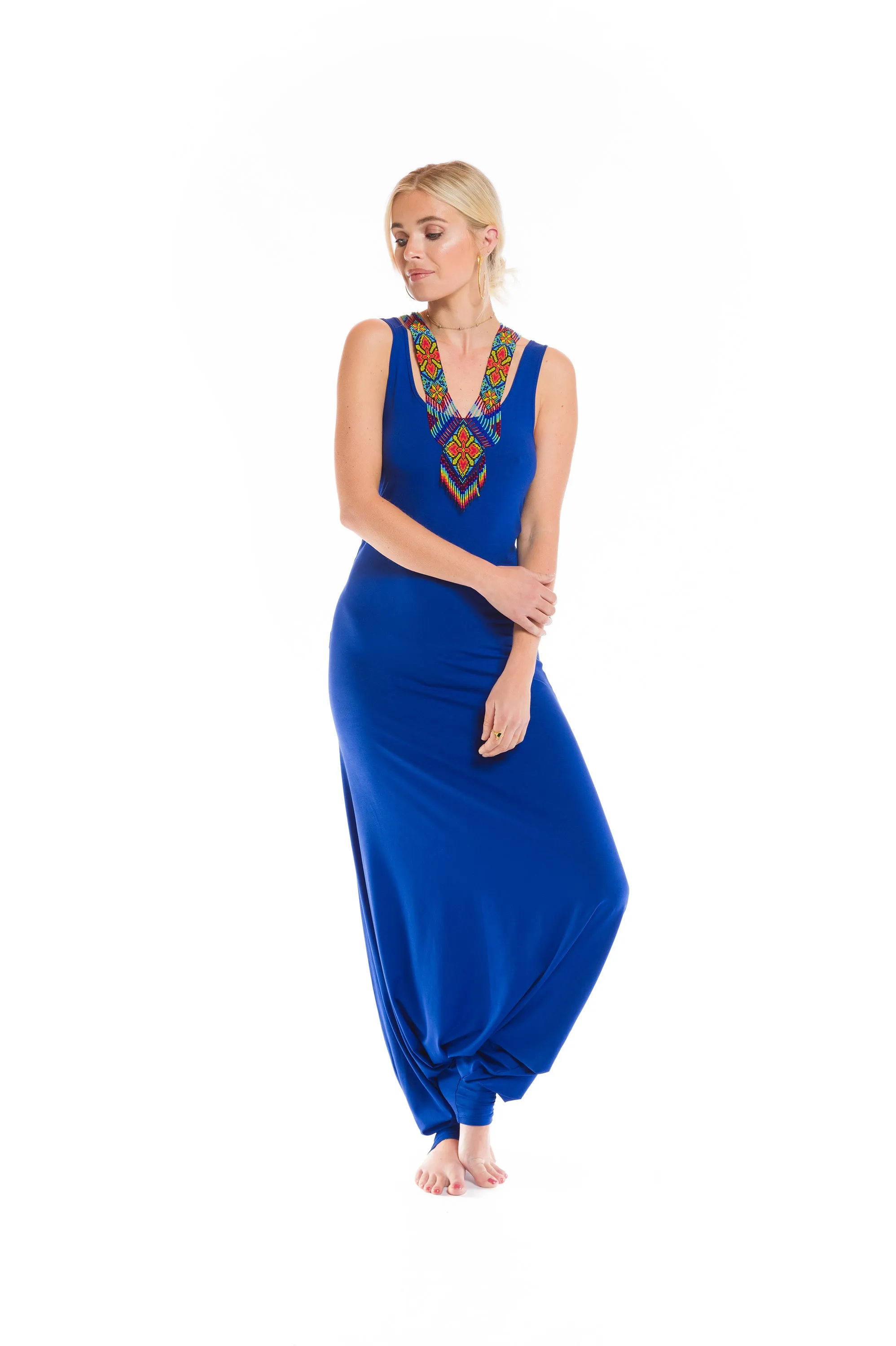 FITTED JUMPSUIT COBALT BLUE