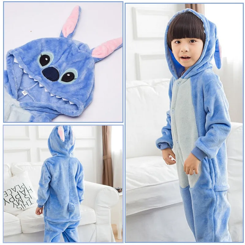 Funny Stitch One-Piece Animal Carnival Cosplay Suits For Kids