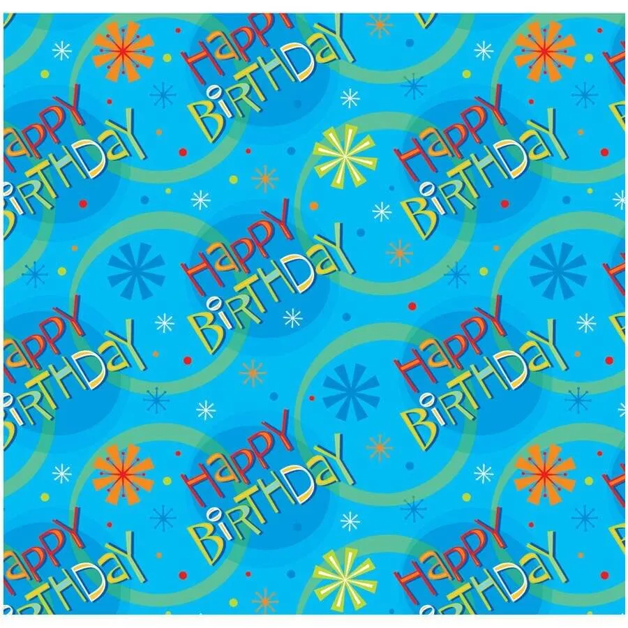 Gift Wrap Roll Stellar Birthday