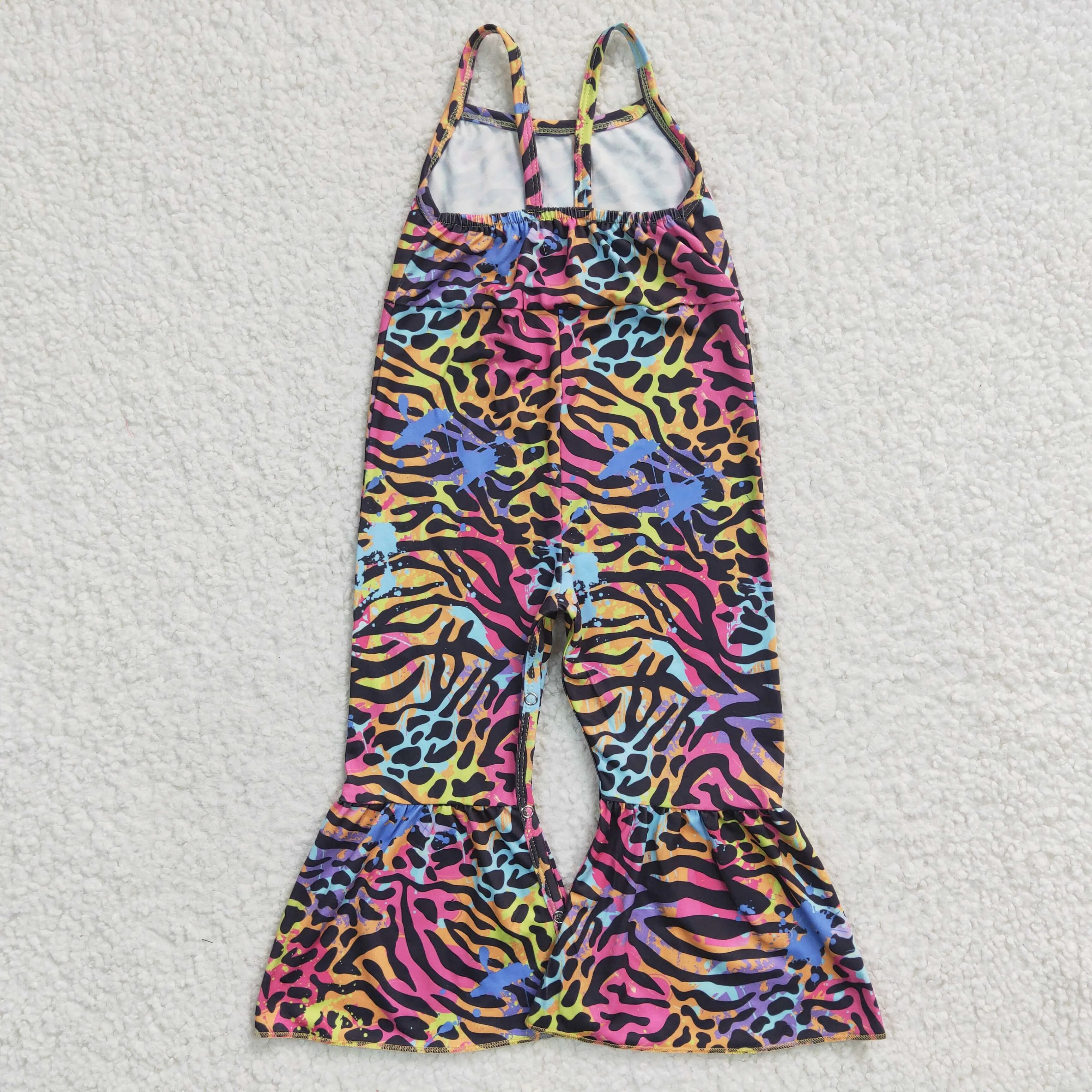 girls colorful leopard jumpsuit SR0232