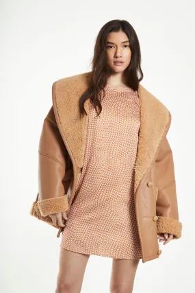 Glamorous Camel Faux Shearling Coat