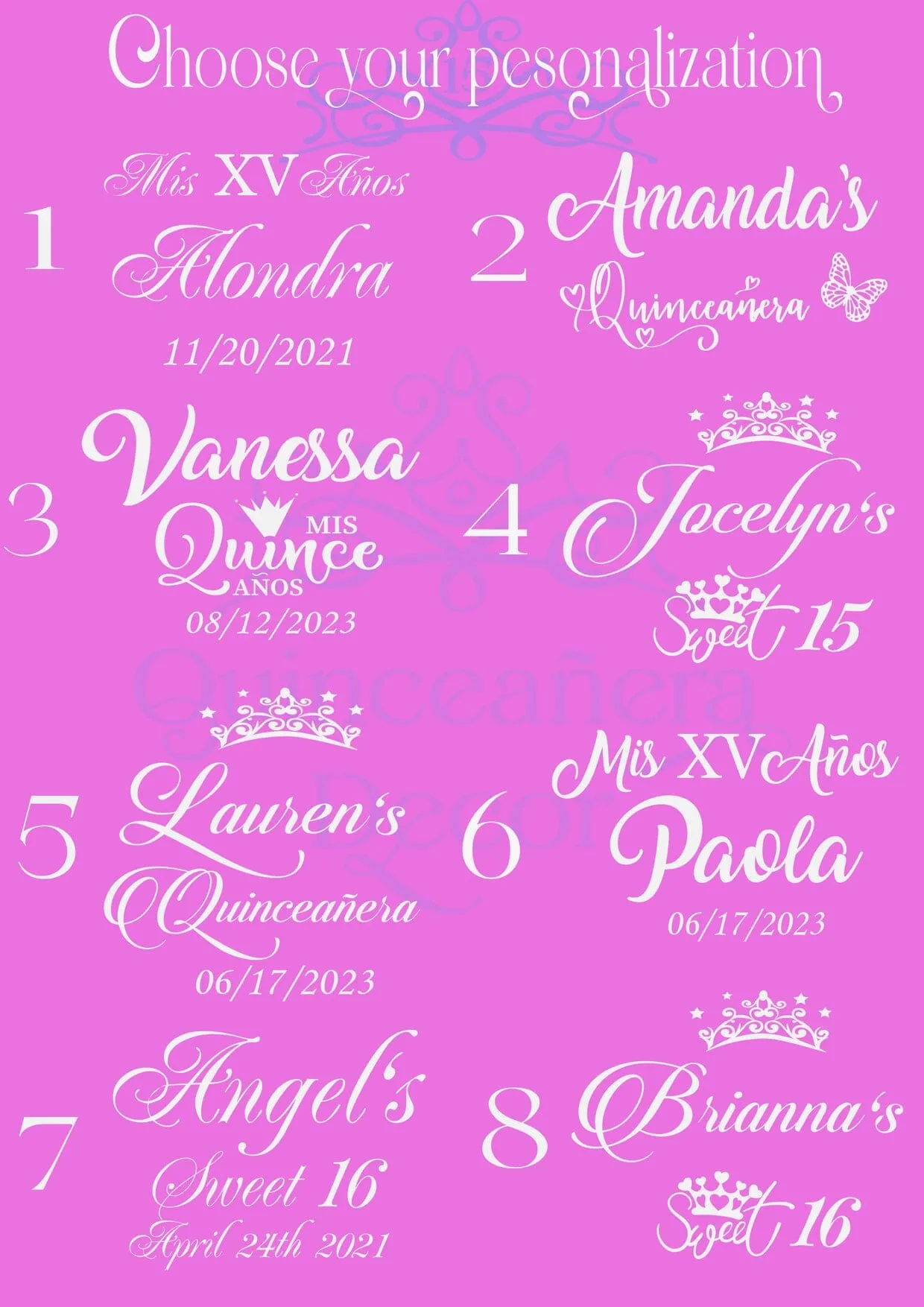 Gold quinceanera dress hanger