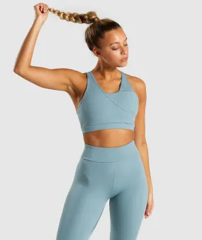 Gymshark Laser Cut Sports Bra - Turquoise