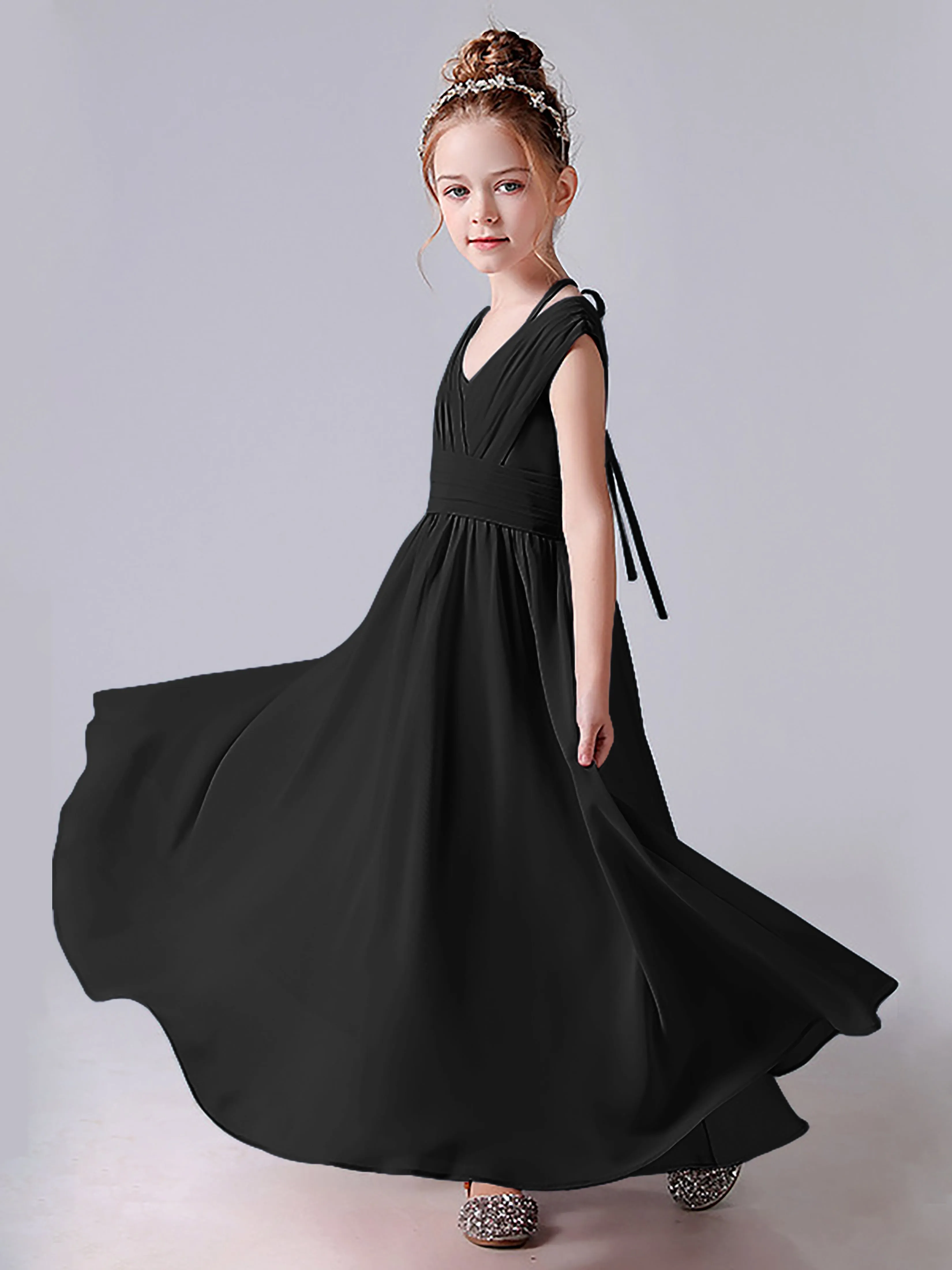 Halter V Back Junior Bridesmaid Dress