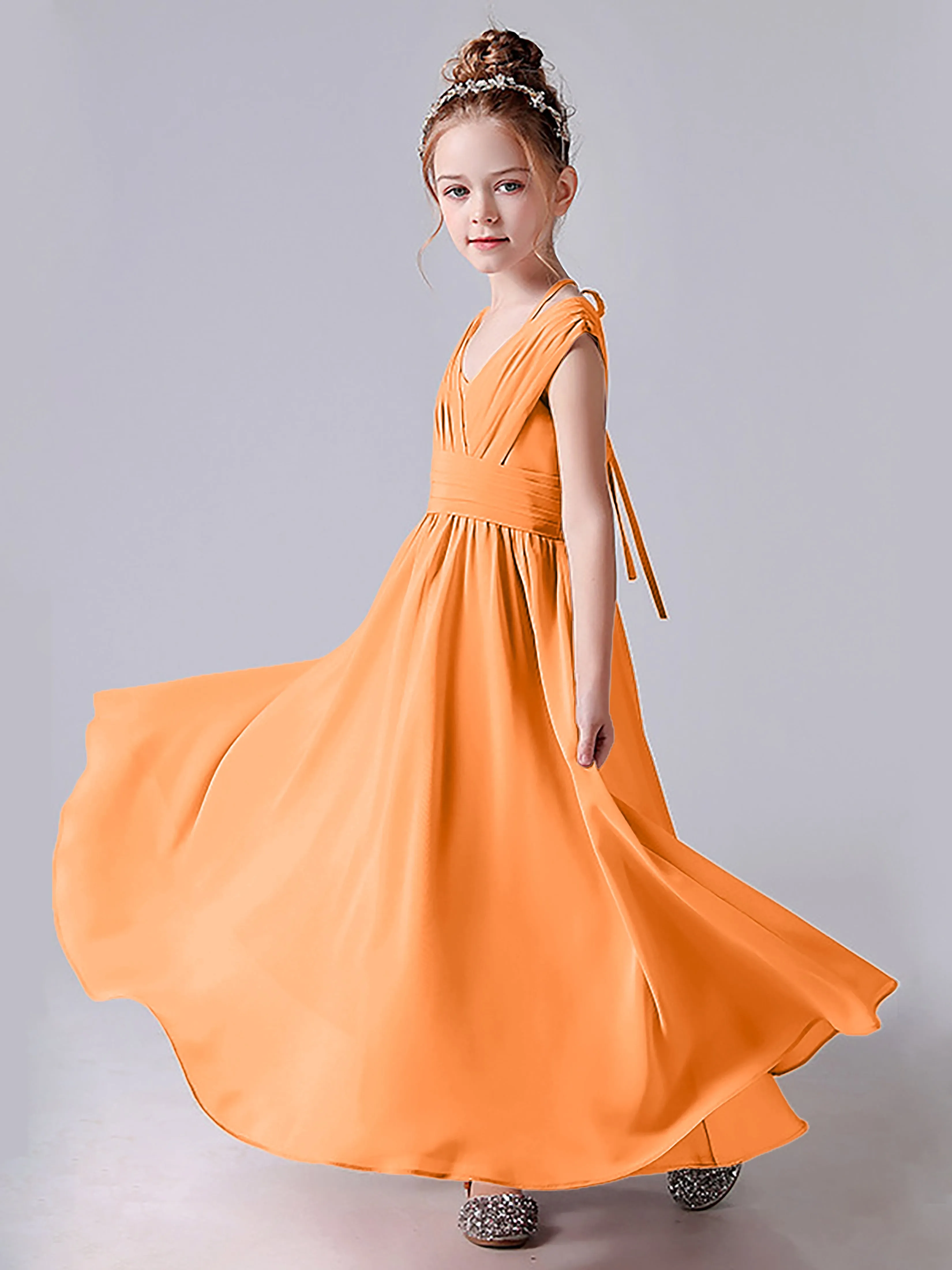 Halter V Back Junior Bridesmaid Dress