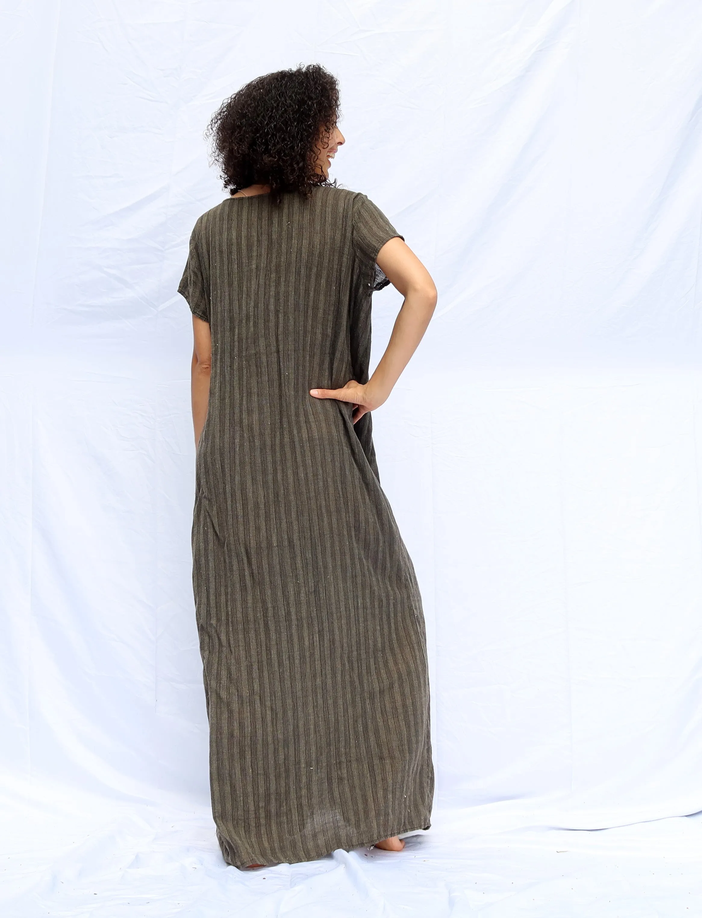 Handwoven - Wrap Origami Long Dress