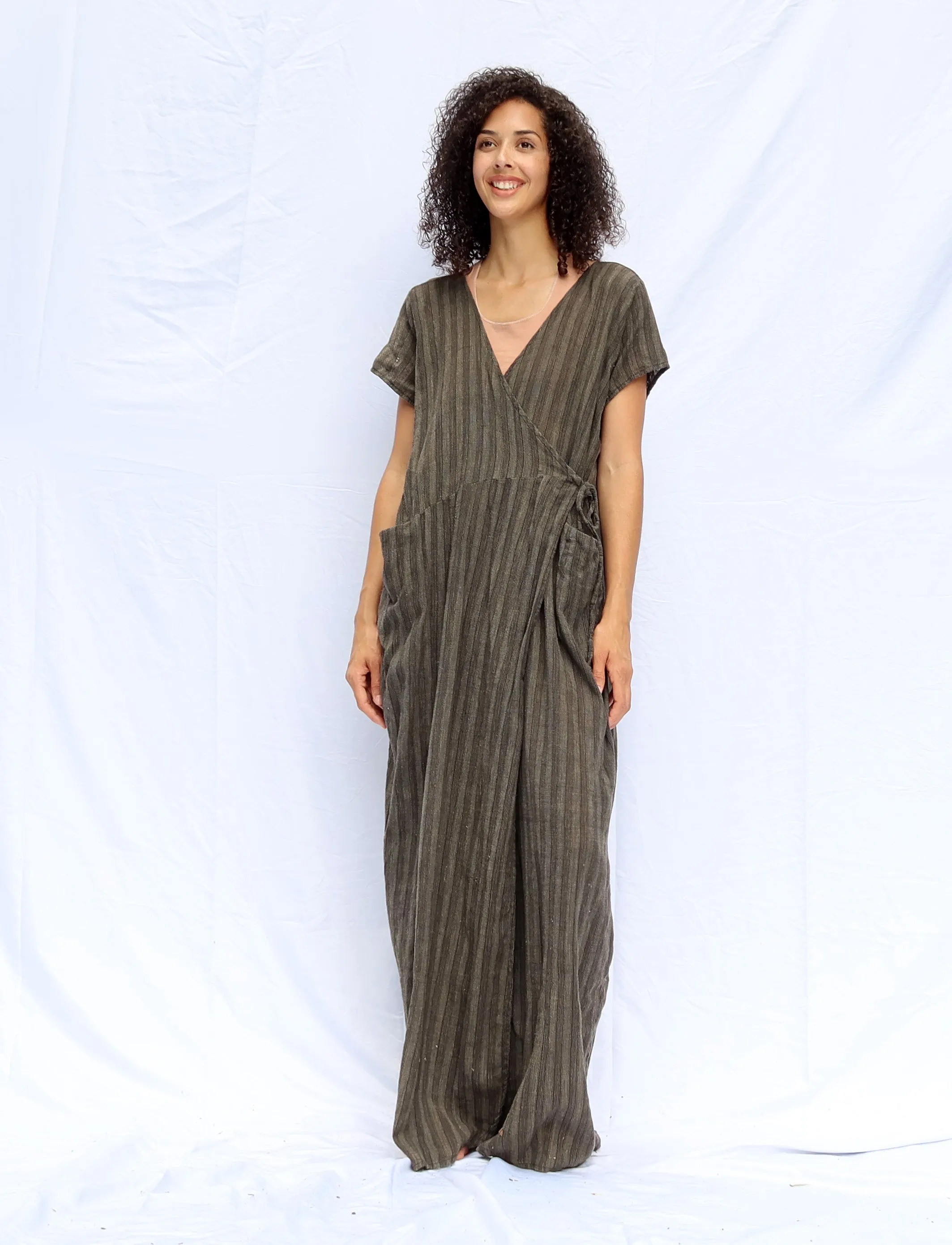 Handwoven - Wrap Origami Long Dress