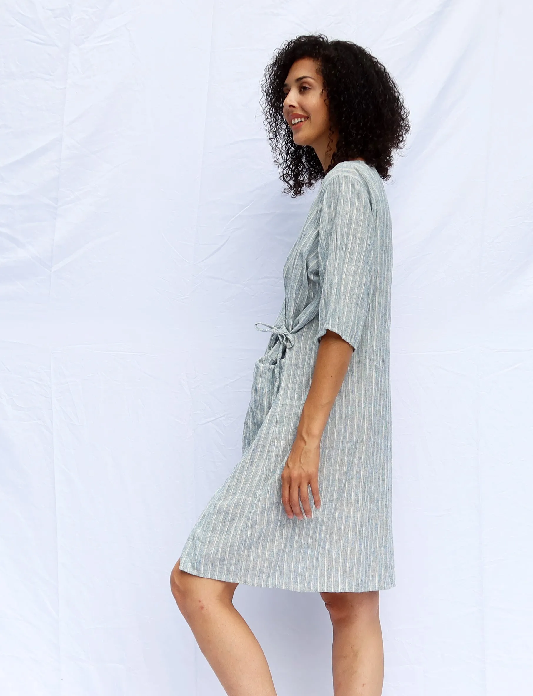 Handwoven - Wrap Origami Short Dress