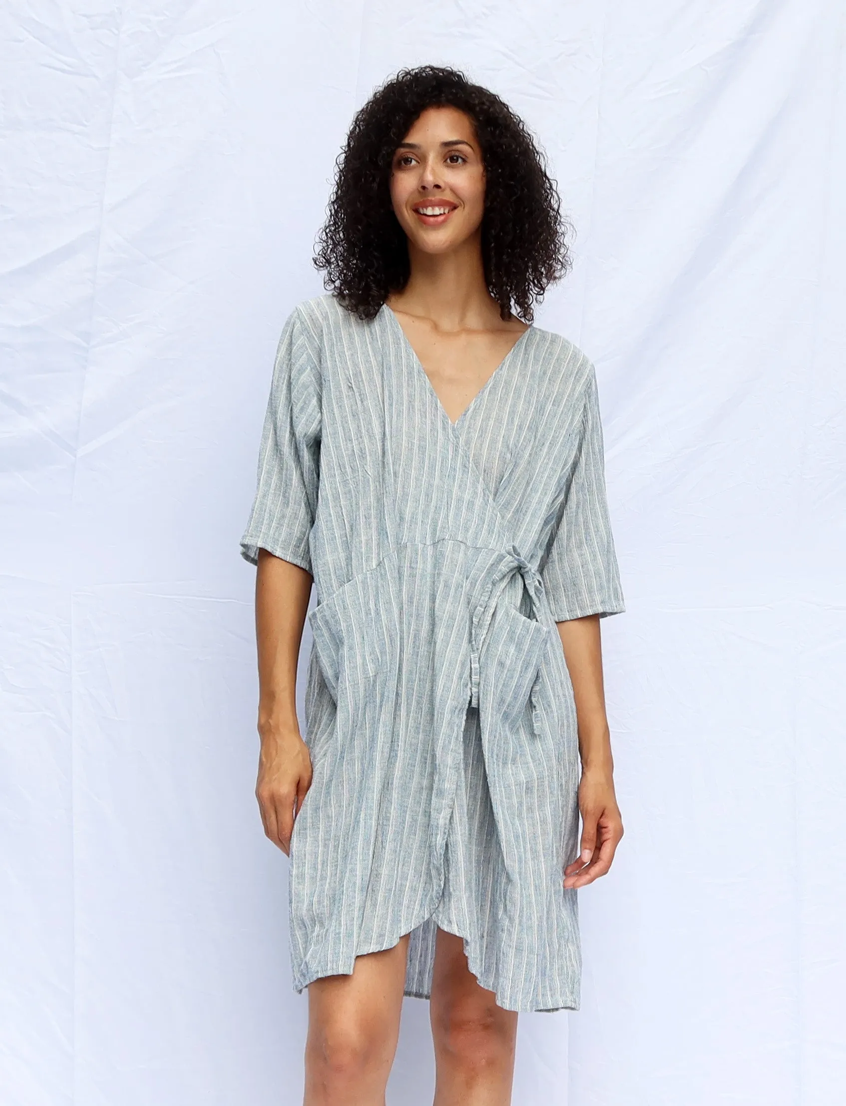 Handwoven - Wrap Origami Short Dress