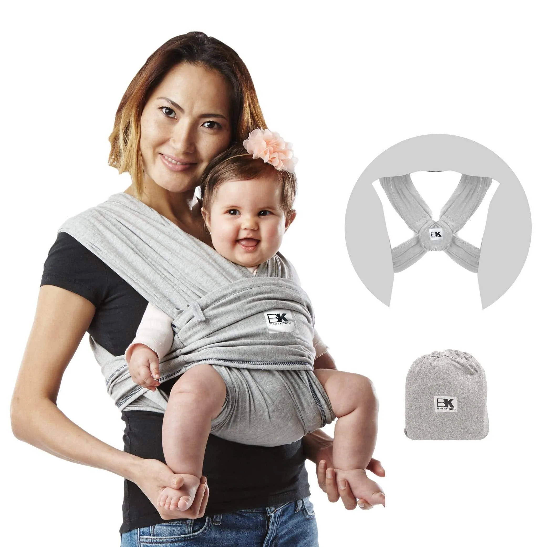 Heather Gray Baby K'tan Original Baby Carrier