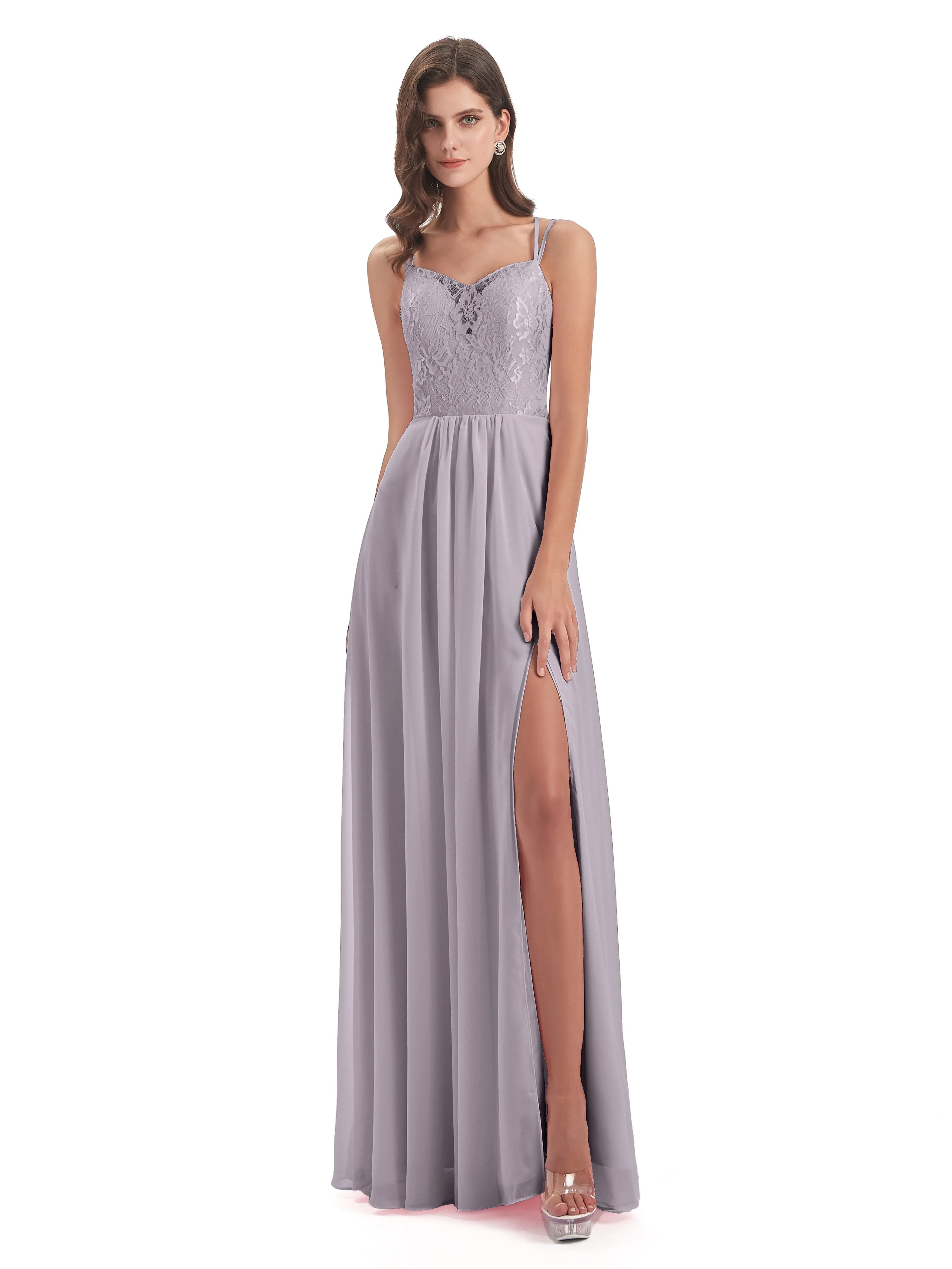 Heidi Elegant Spaghetti Straps Long Bridesmaid Dresses